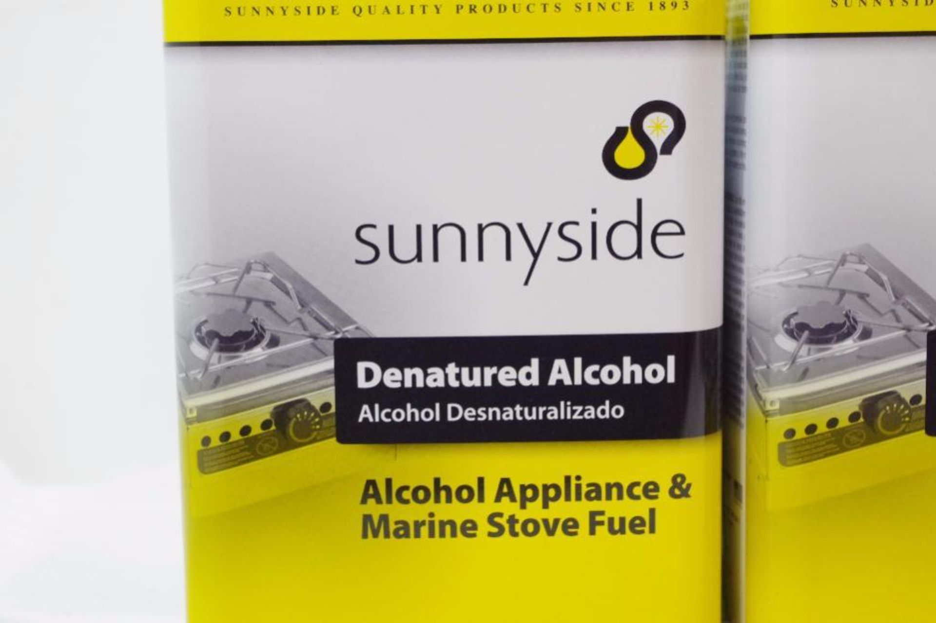 [6] Gallons SUNNYSIDE Denatured Alcohol (6 Cans of 1-Gallon Each) - Image 3 of 4