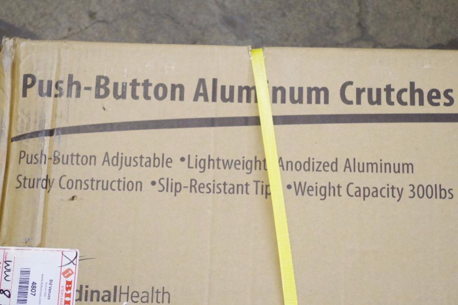[8] Pairs Unused CARDINAL HEALTH Push-Button Aluminum Crutches M/N CA801TL - Image 3 of 4