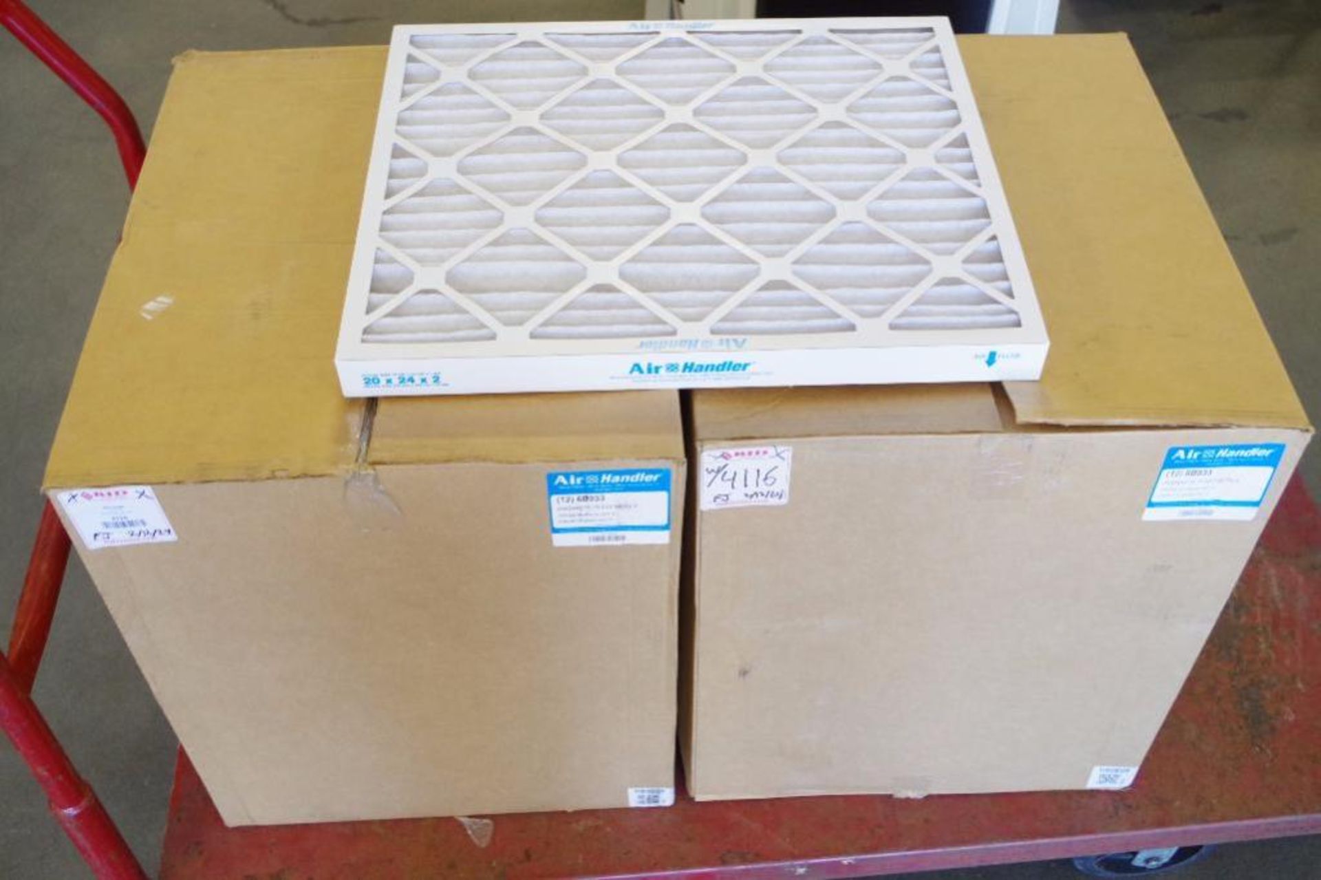 [24] Air Handler Filters 20"x24"x2" HC Pleat MERV 8 M/N 6B933 (2 Boxes 12 Filters Each)