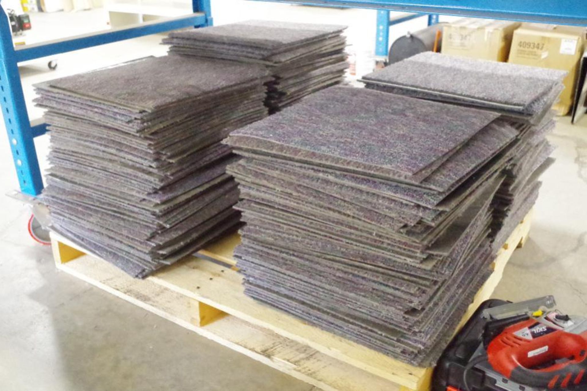 [380+/-] 18"x18" Carpet Squares, Charcoal/Greyish Color, Appear Previously Used/Installed