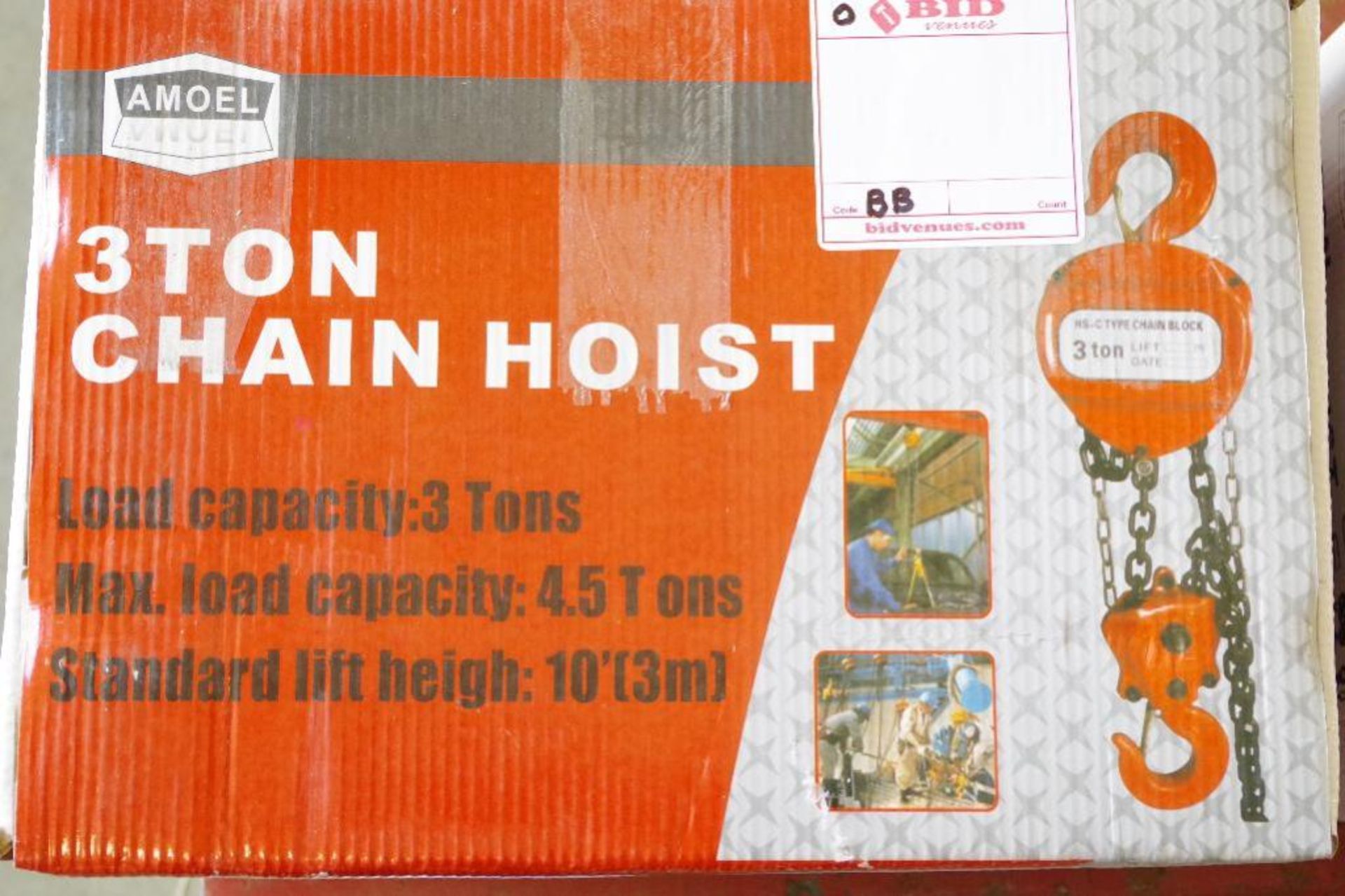 UNUSED AMOEL 3-Ton Chain Hoist - Image 3 of 3