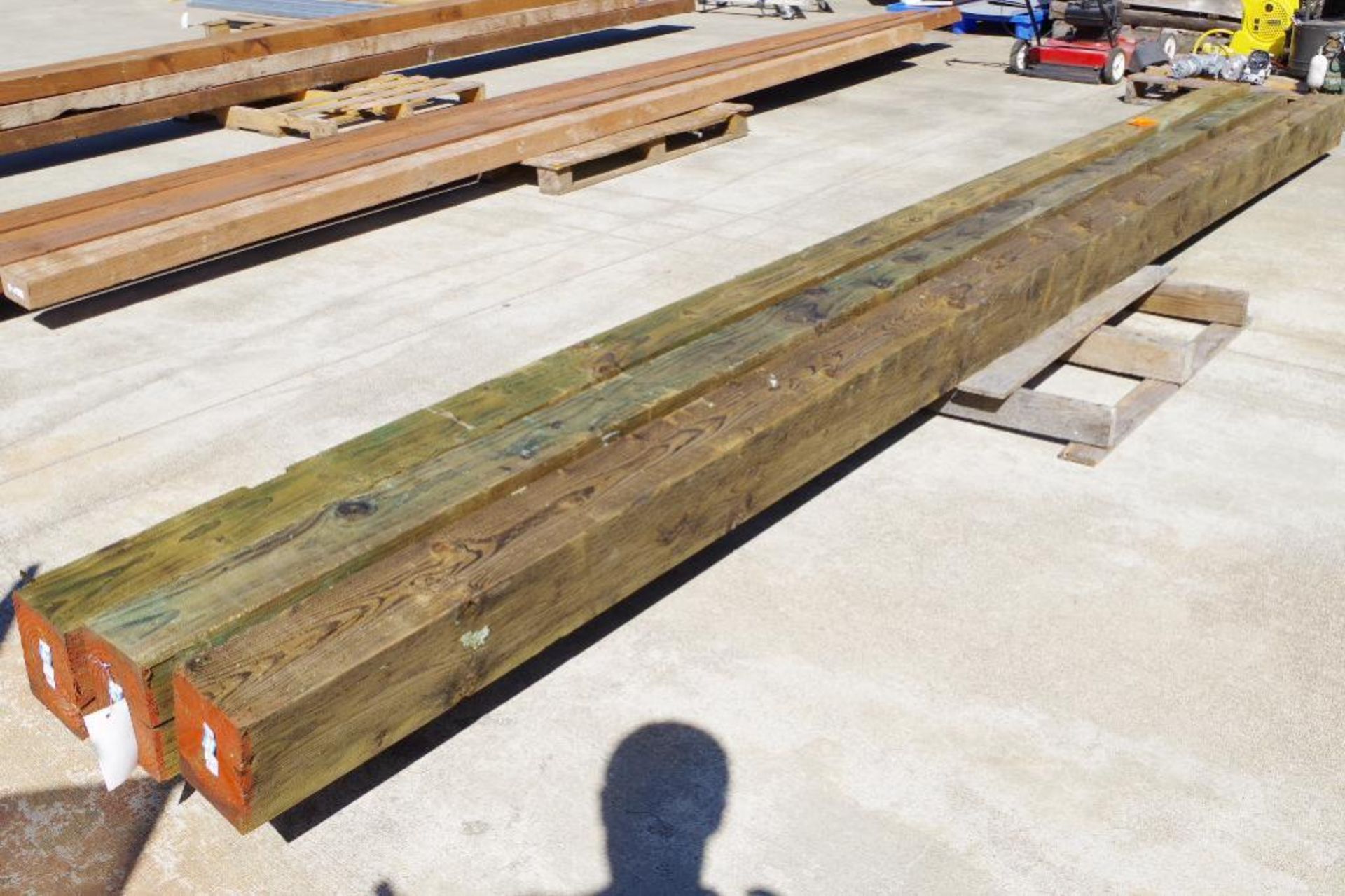 [3] 6x8 x 16' Pressure Treated Beams; Timber(s) have defects (cracks, knots, warpage); Must preview - Image 3 of 3