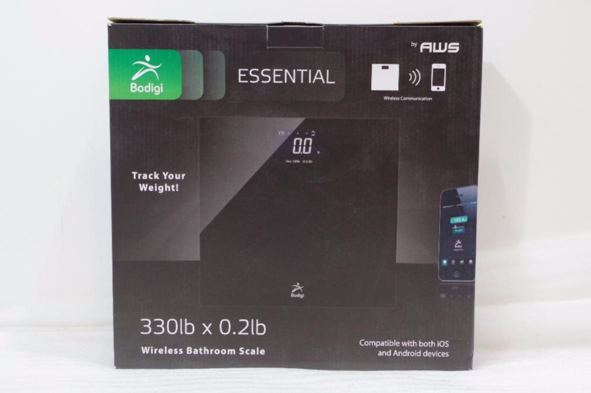 AWS Essential Wireless Bathroom Scale, Max Capacity 330 lbs. - Image 2 of 3