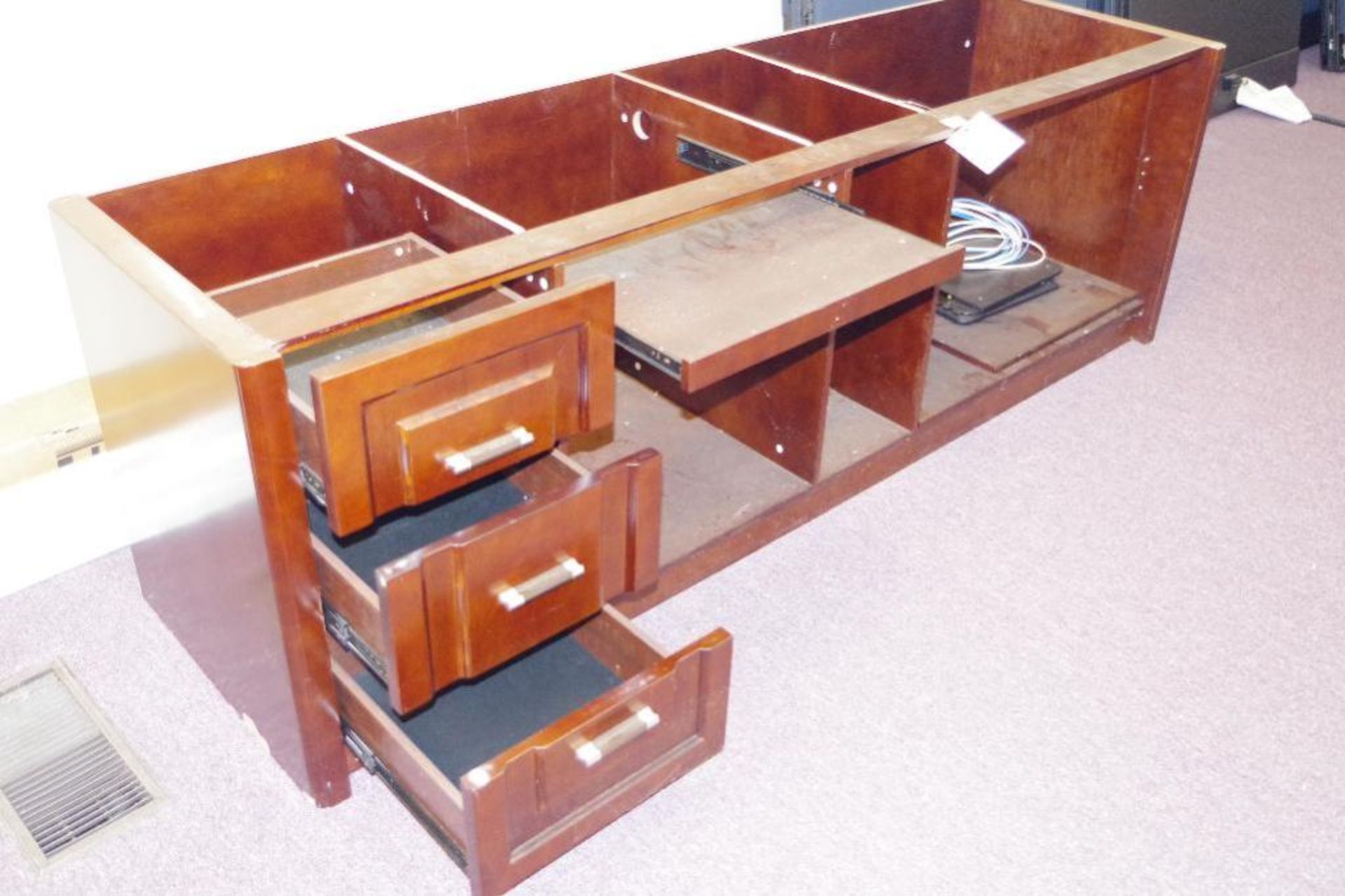 Incomplete Office Desk / Wall Unit 7'L x 22-1/4"W x 26-1/2"H - Image 2 of 4