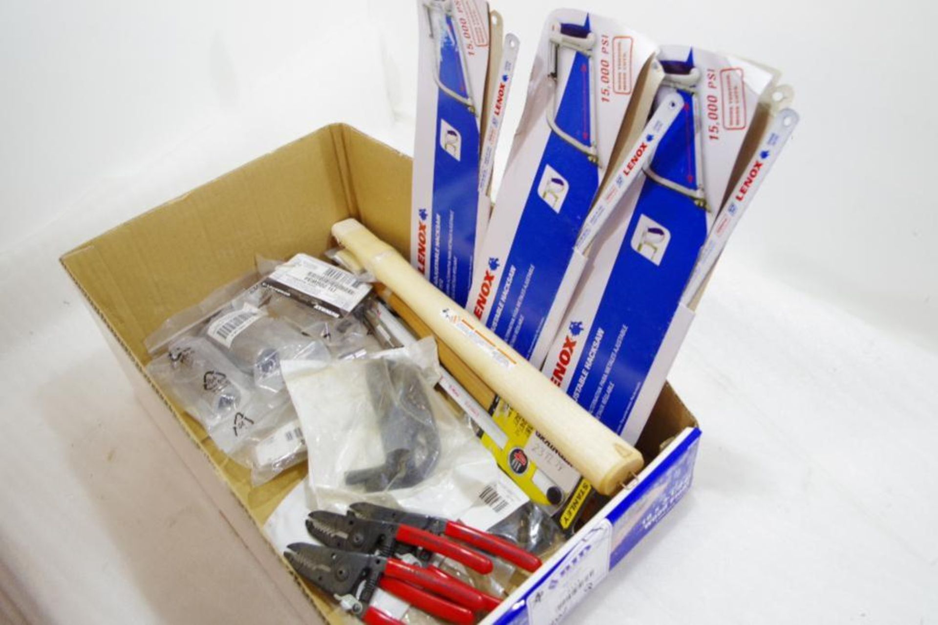 [QTY] Asst Tools: Wire Cutters, Hacksaw Blades, Wood Handles & More