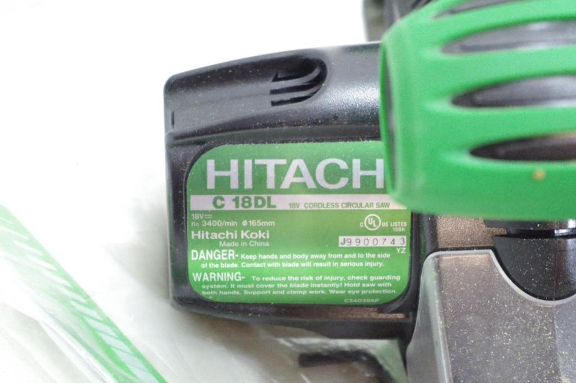 [4] HITACHI 18V Tools & Accessories: Circular Saw, Reciprocating Saw & (2) Bags - Image 3 of 10