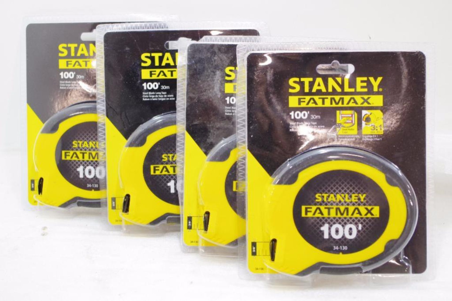 [4] UNUSED STANLEY Fat Max 100' Tape Measures