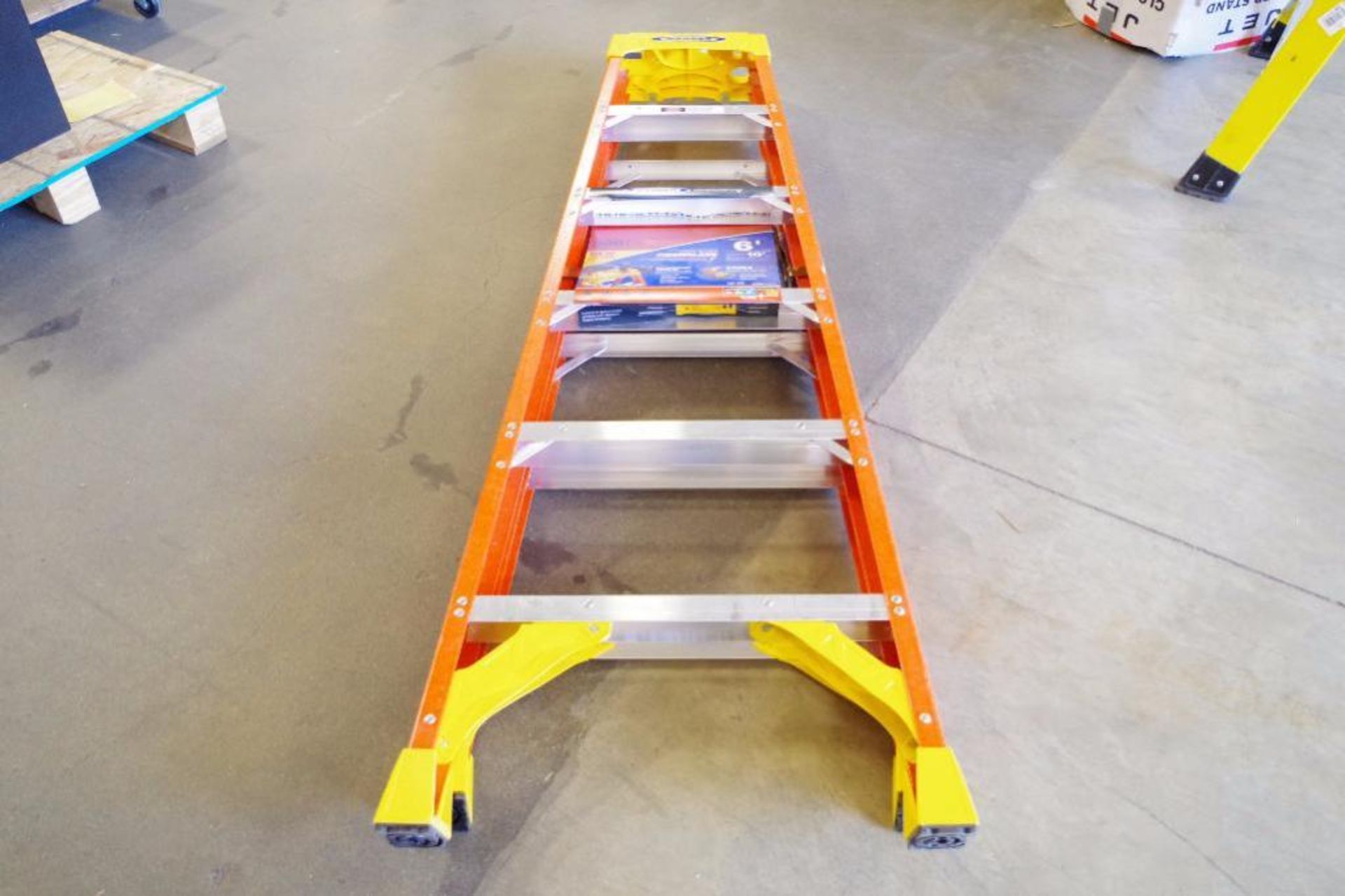 ?WERNER 6' Orange Fiberglass Ladder, 300 lb. Capacity, M/N 6200 - Image 3 of 5