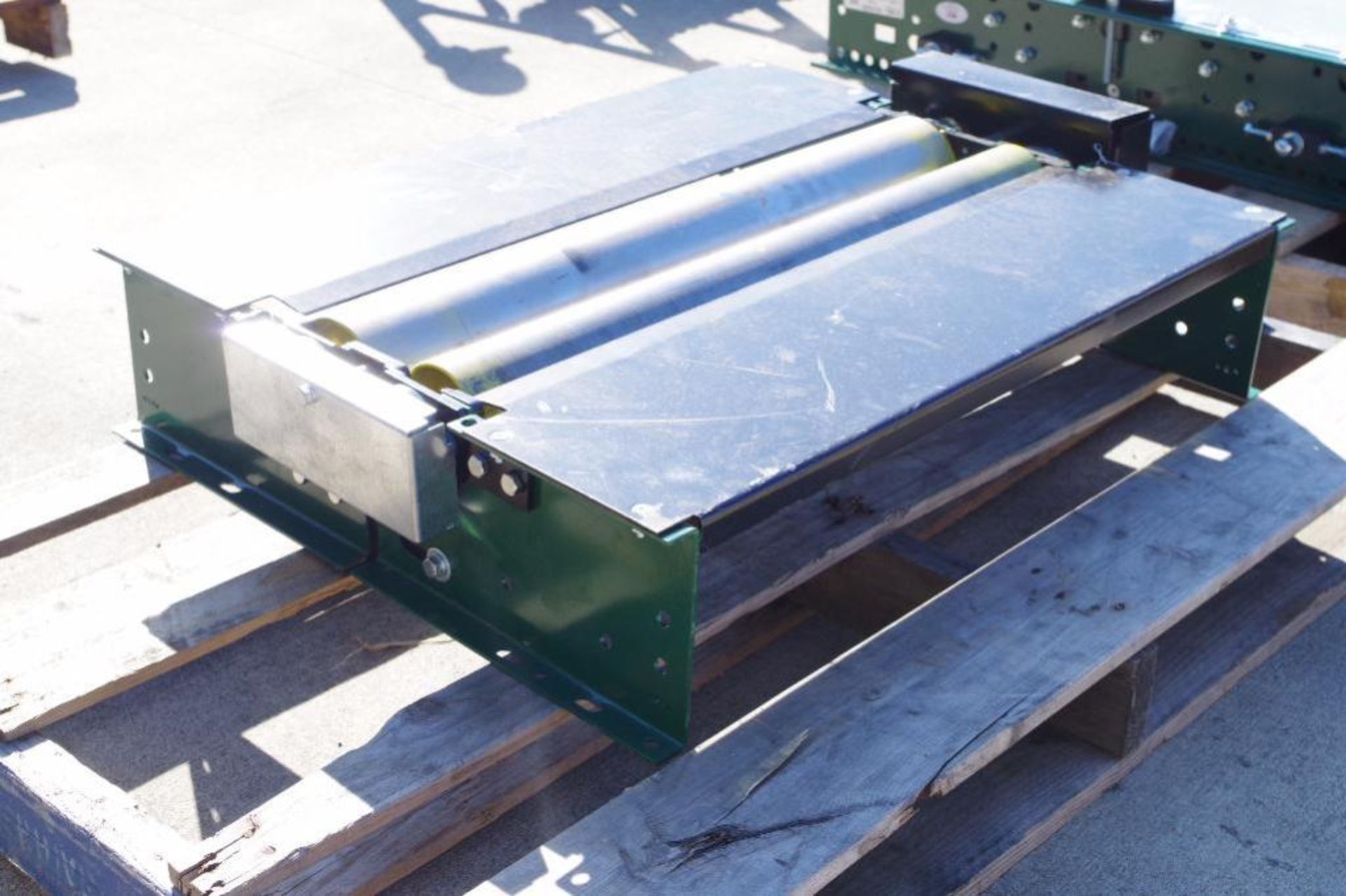 [1] UNUSED Green Flat Conveyor w/ 2 Rollers, 34"W x 25"L 6-1/2"H - Image 3 of 4