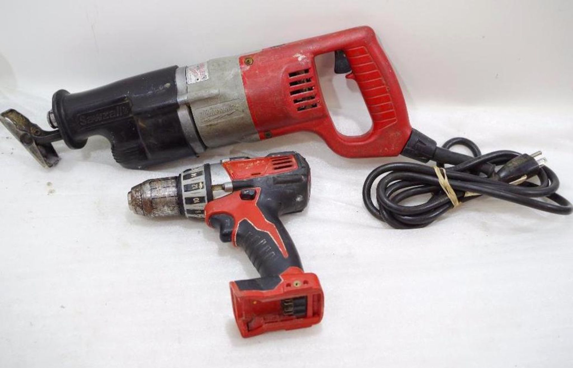 [2] MILWAUKEE Tools: 120V Heavy Duty Sawzall & 18V 1/2" Driver Drill, NO Battery, NO Charger