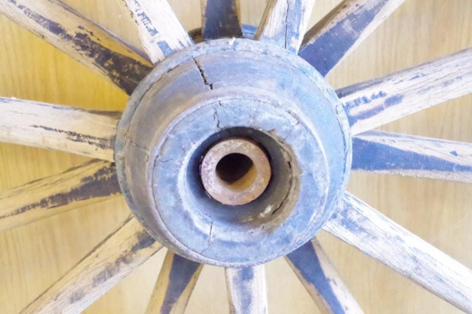 14-Spoke Large Wagon Wheel: 38" Diameter - Image 3 of 3