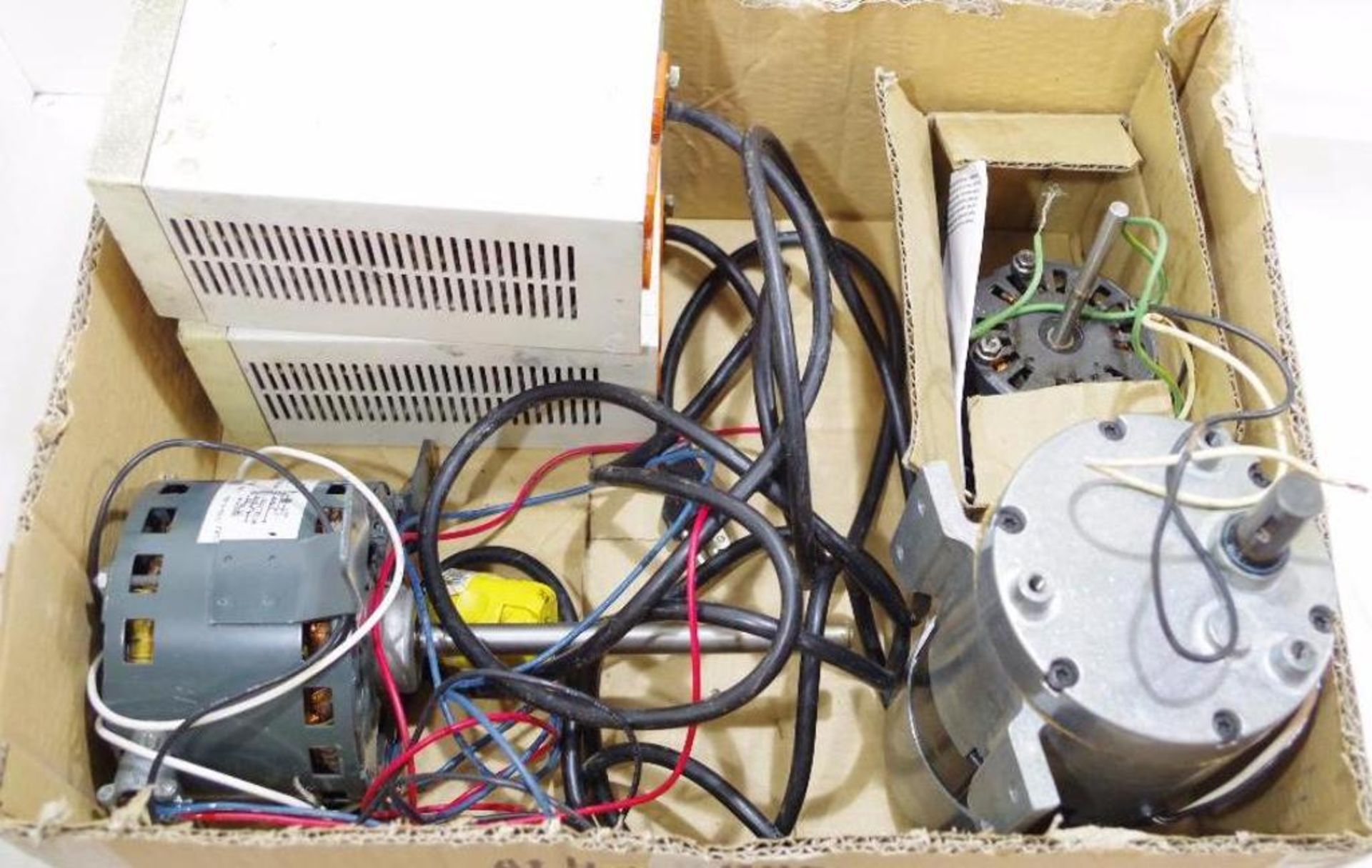 [3] Electrical Motors (Condition Unknown) & [2] POWERVAR Ground Guards (Condition Unknown)