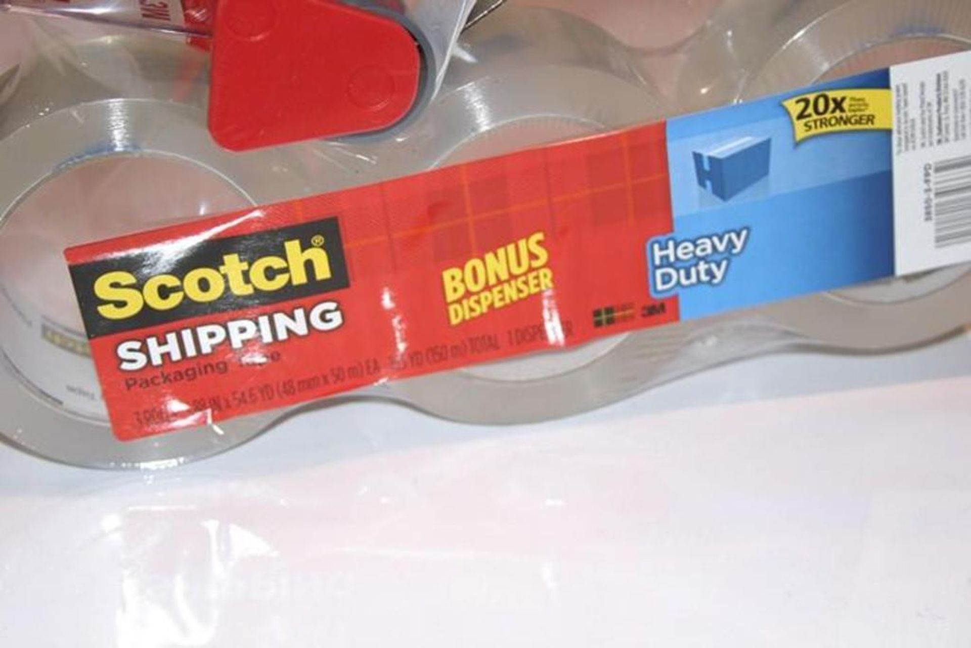 [2] NEW 3M SCOTCH Heavy Duty Shipping Packing Tape (2 Dispensers & 6 Tap Rolls) - Image 2 of 2