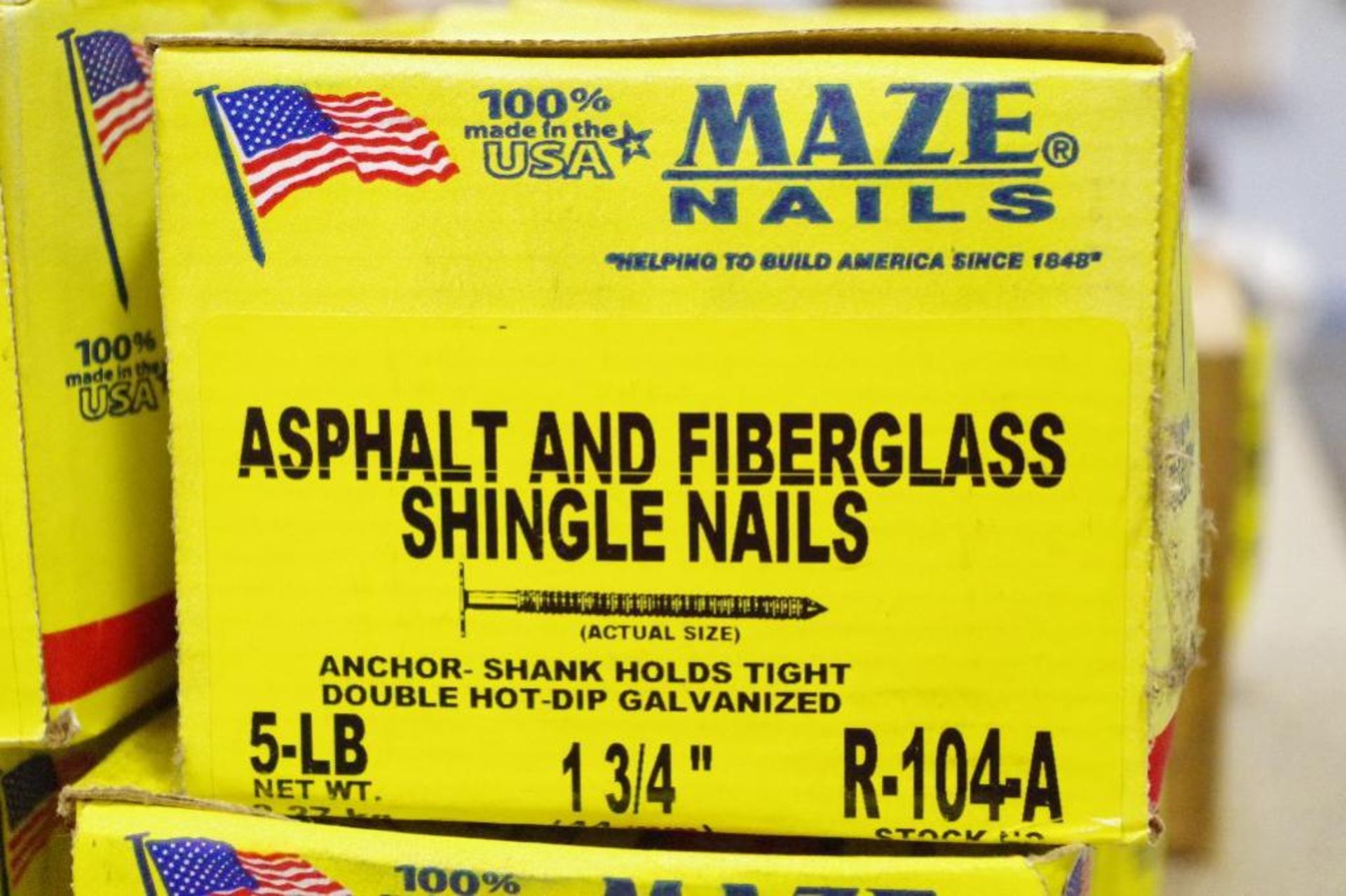 [90] Lbs MAZE 1-3/4" Galvanized Asphalt & Shingle Nails M/N R104A - Image 3 of 5