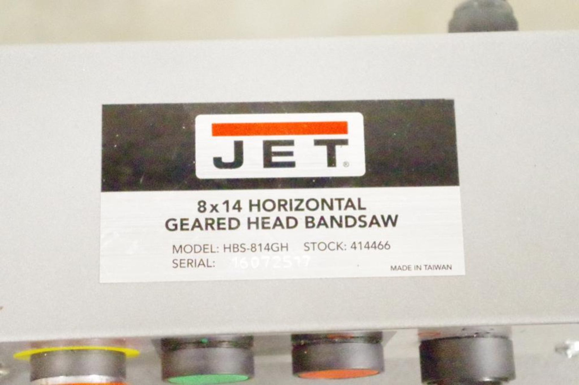 UNUSED JET 8x14 Geared Head Horizontal Bandsaw - Image 2 of 5