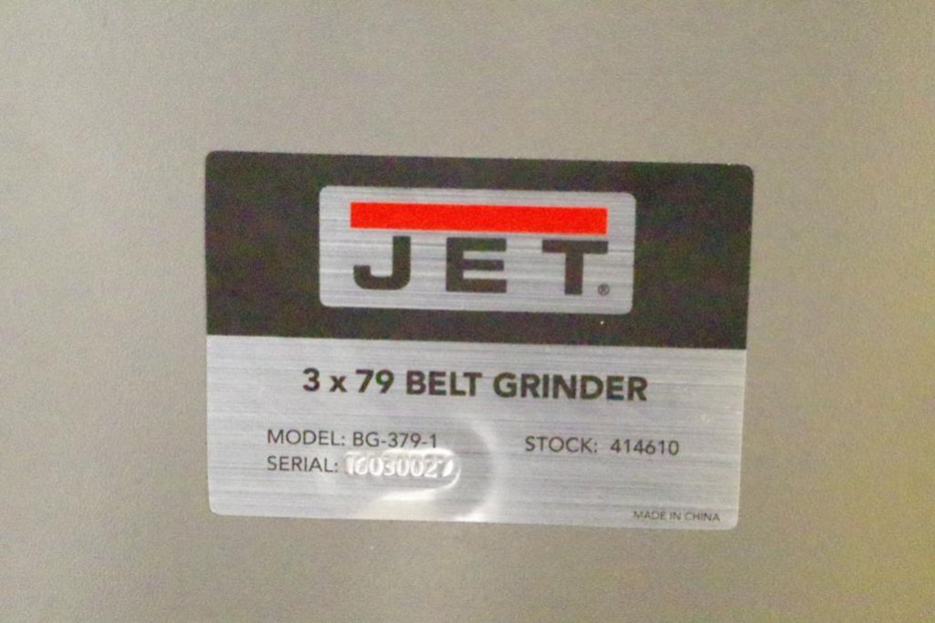 JET 3 x 79 Belt Grinder, M/N BG-379-1 - Image 2 of 6