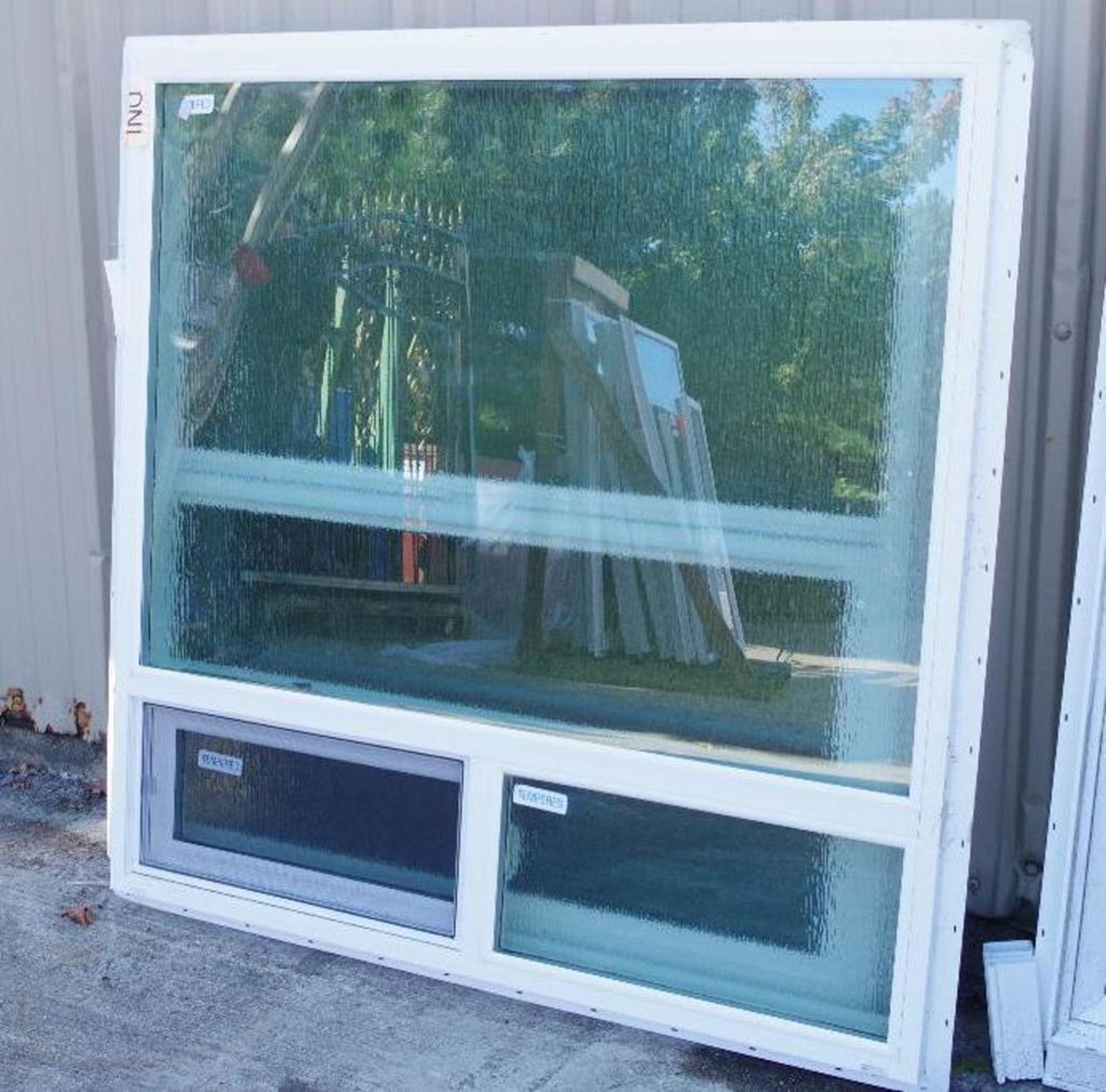 [2] White Vinyl Windows 4-0 x 4-0, one with obscured glass - Image 2 of 2