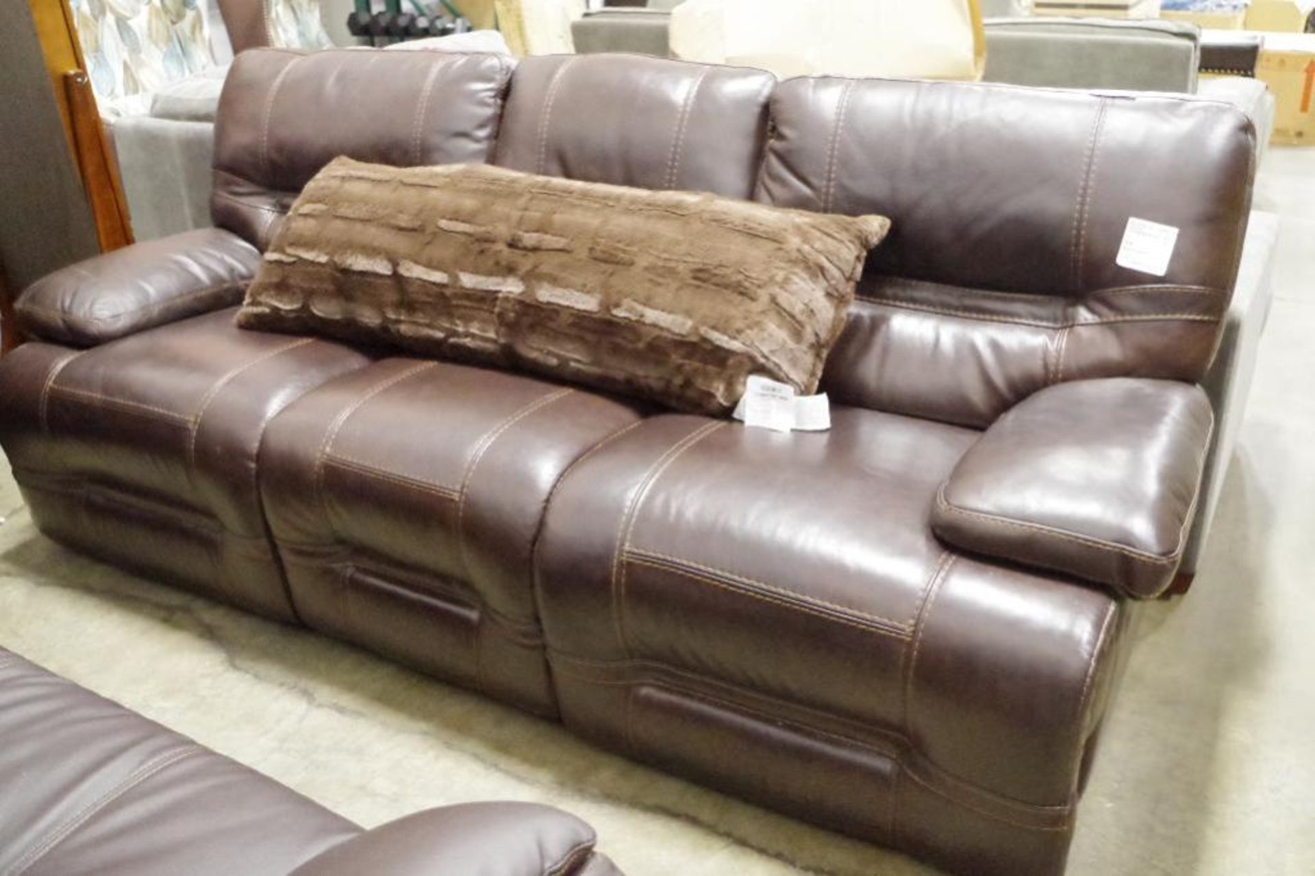 PULASKI Premium Top Grain Leather Reclining Sofa