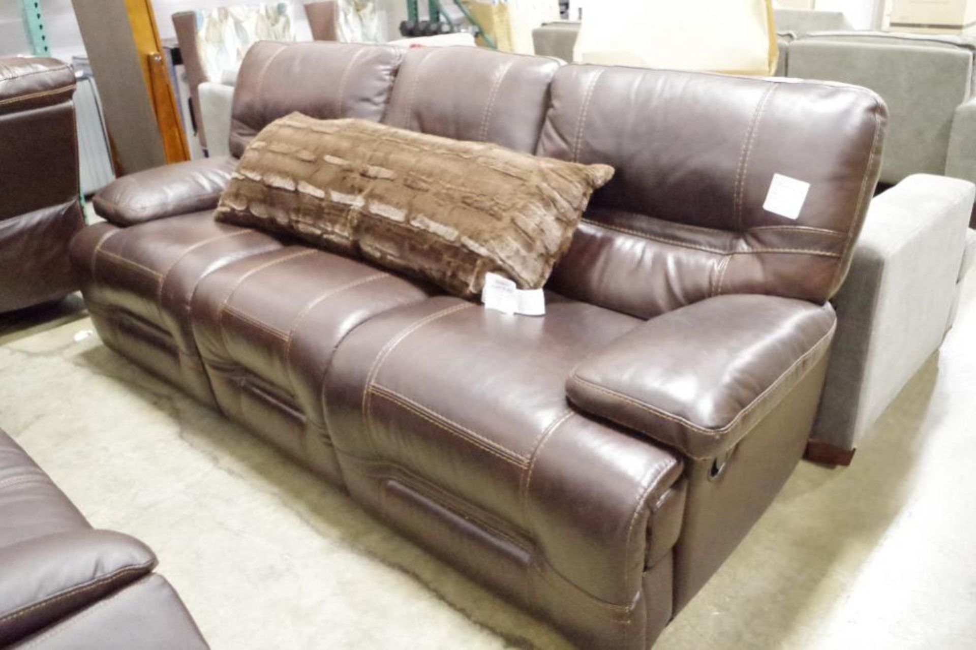 PULASKI Premium Top Grain Leather Reclining Sofa - Image 2 of 5