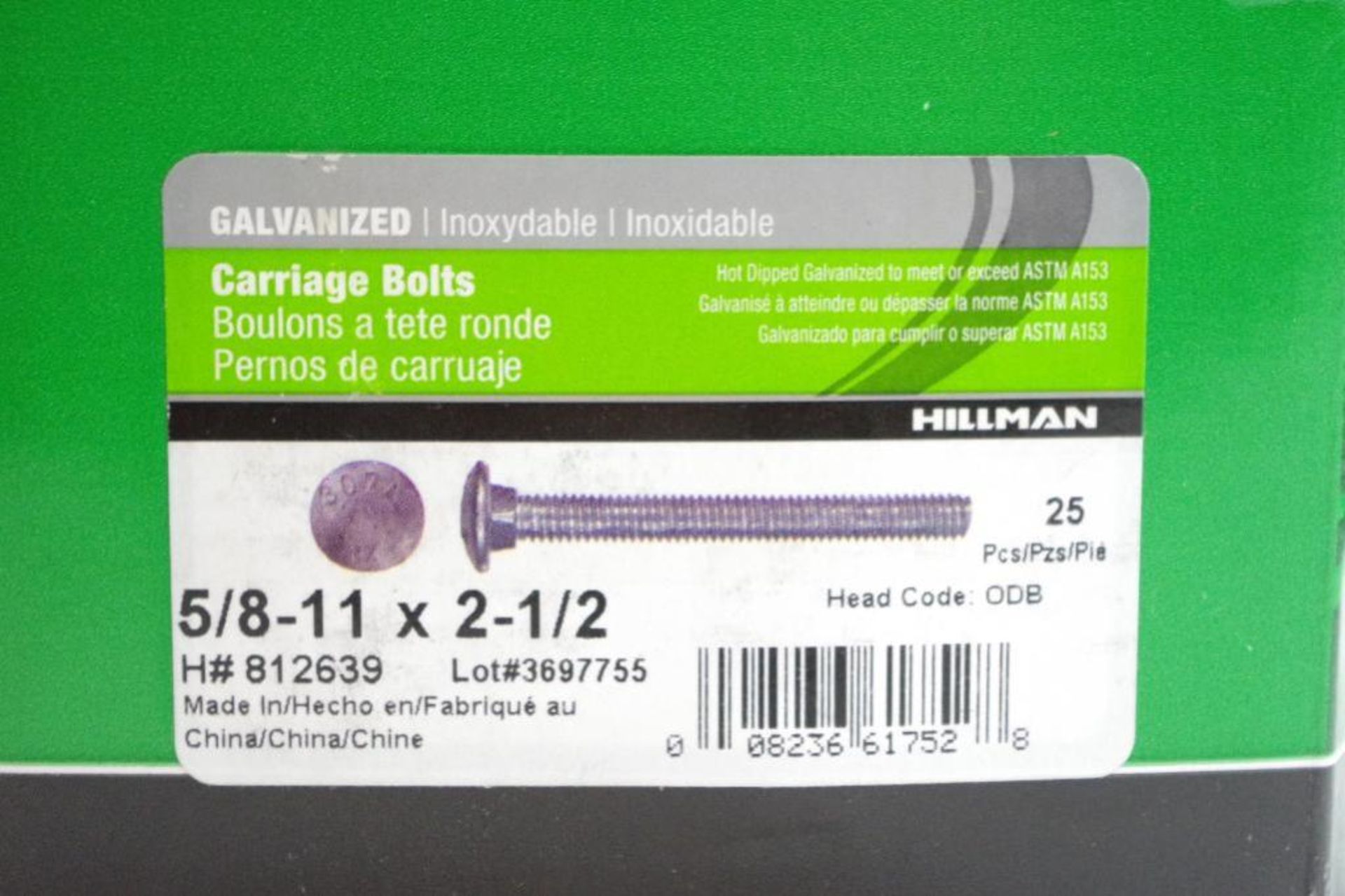 [QTY] Misc. Galvanized Carriage Bolts - Image 5 of 7