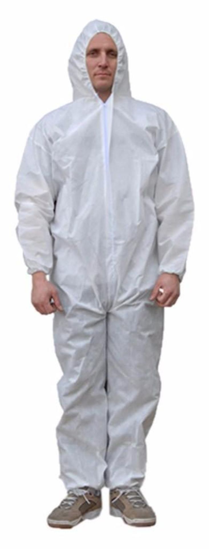 [50] MAJESTIC GLOVE SMS Coveralls w/ Hood, Size 4X-Large (2 Packs of 25)