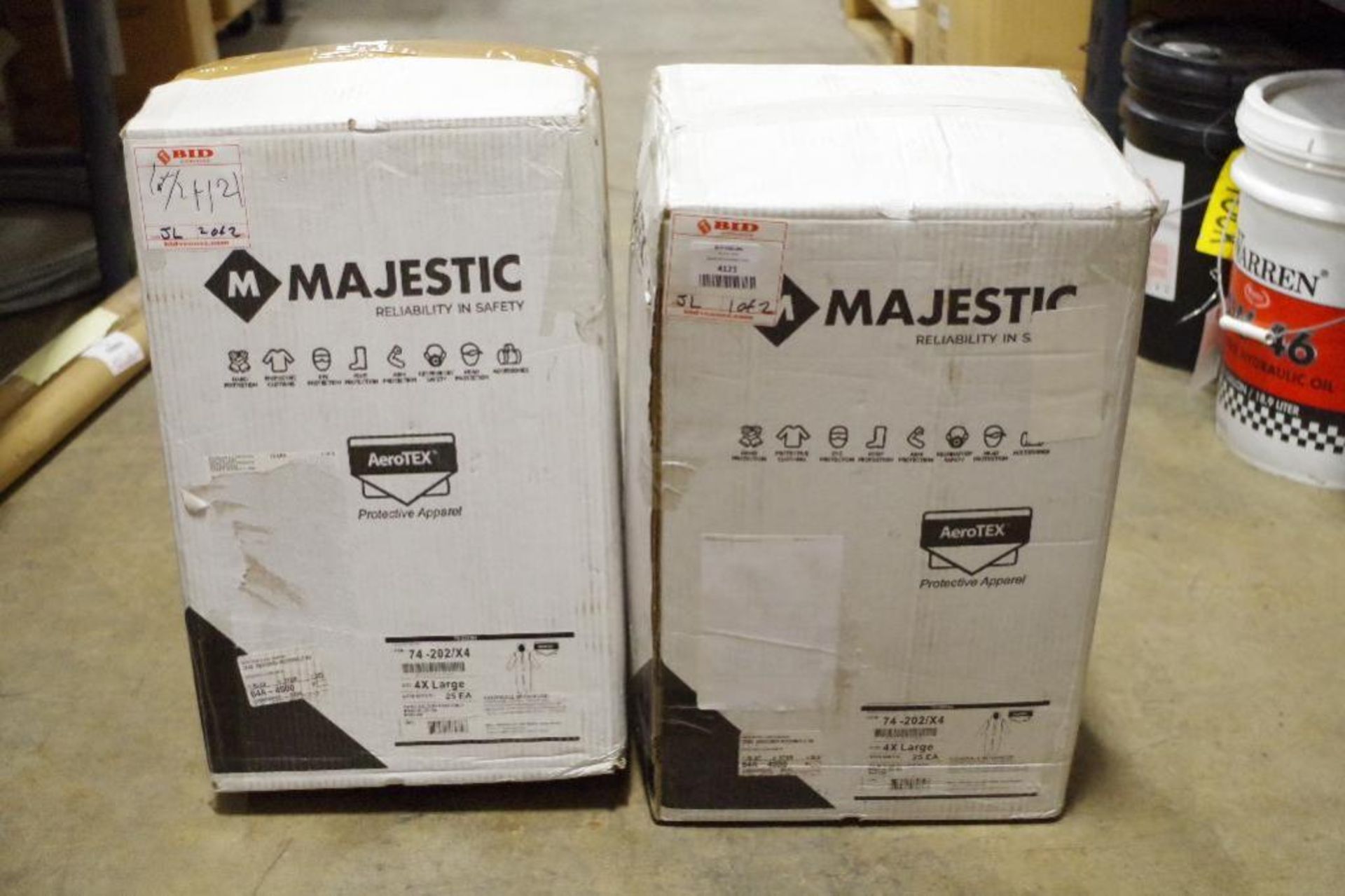 [50] MAJESTIC GLOVE SMS Coveralls w/ Hood, Size 4X-Large (2 Packs of 25) - Image 3 of 3