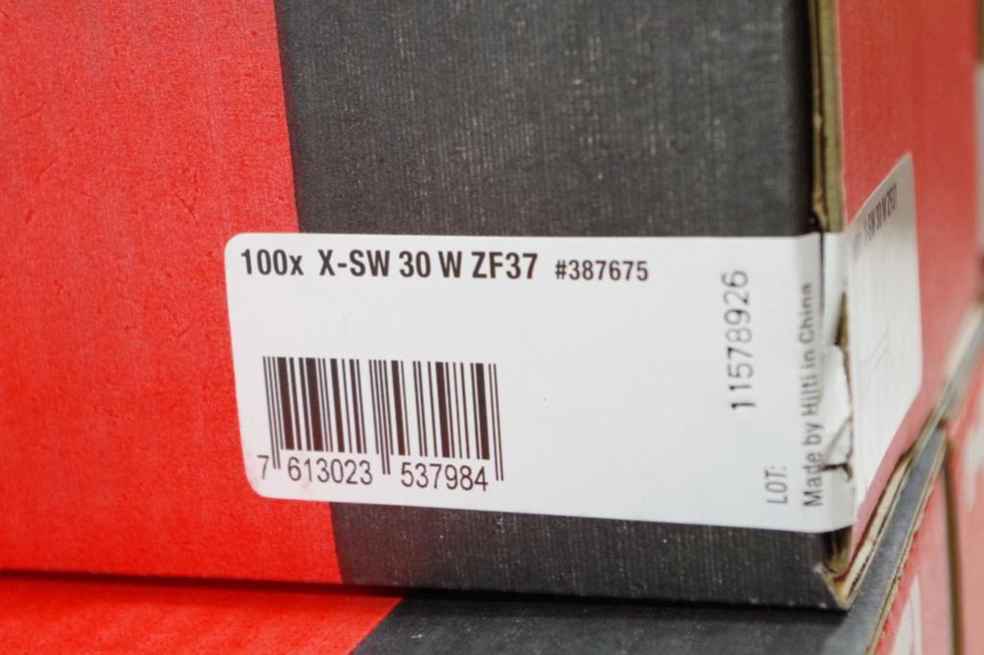 [800] HILTI Soft Washer Fasteners X-SW 30 ZF37, M/N 387675 (8 Boxes of 100) - Image 3 of 4