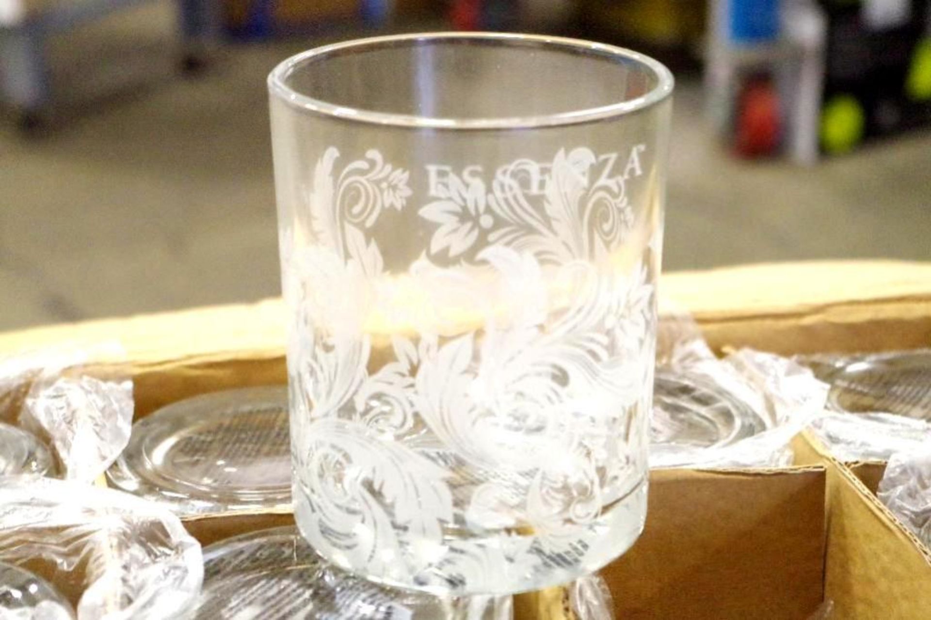 [96] ESSENZA Candle Votives, 3mm, 12 oz. Glass w/ Frosted Decorative Image - Image 2 of 5