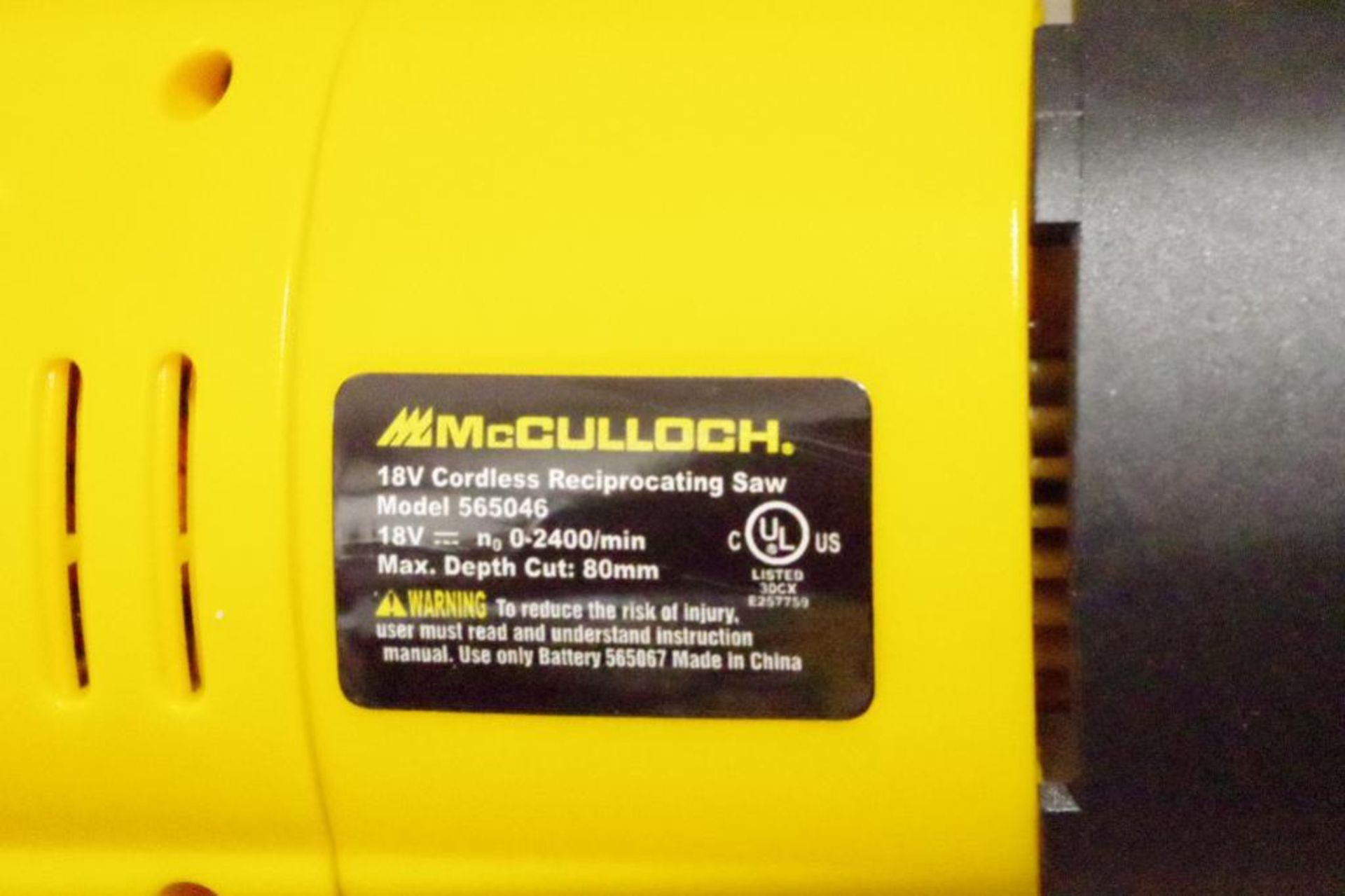 [3] NEW McCULLOCH Reciprocating Saws (NO Batteries, NO Chargers) - Image 3 of 3
