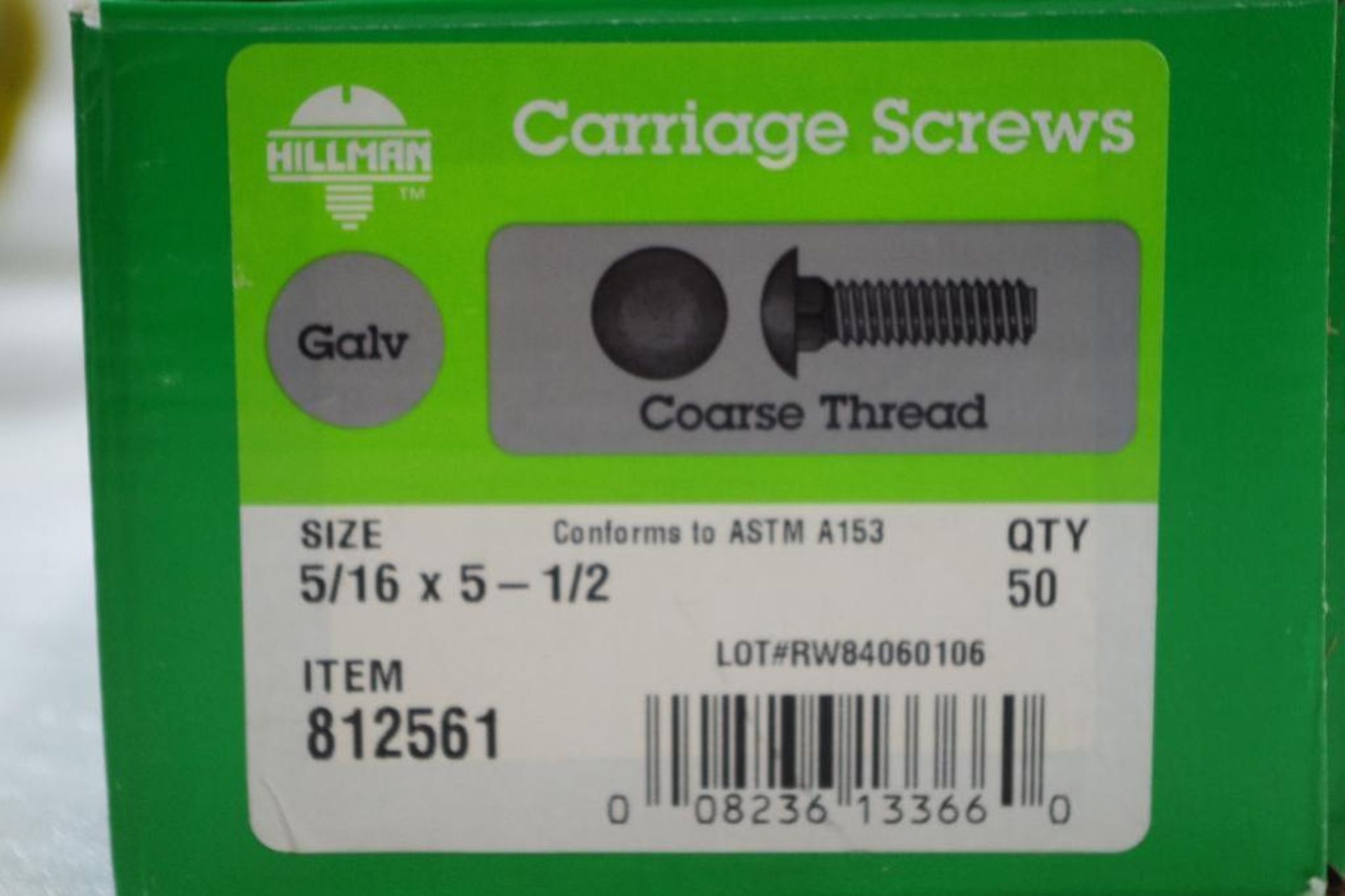 [QTY] Misc. Galvanized Carriage Bolts - Image 6 of 7