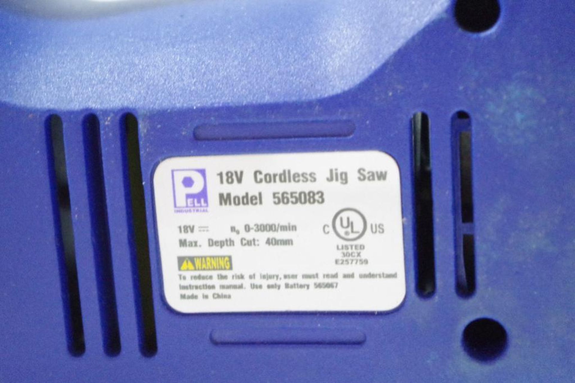 [4] NEW PELL 18V Cordless Jig Saw M/N 565083 (NO Batteries, NO Chargers) - Image 3 of 3