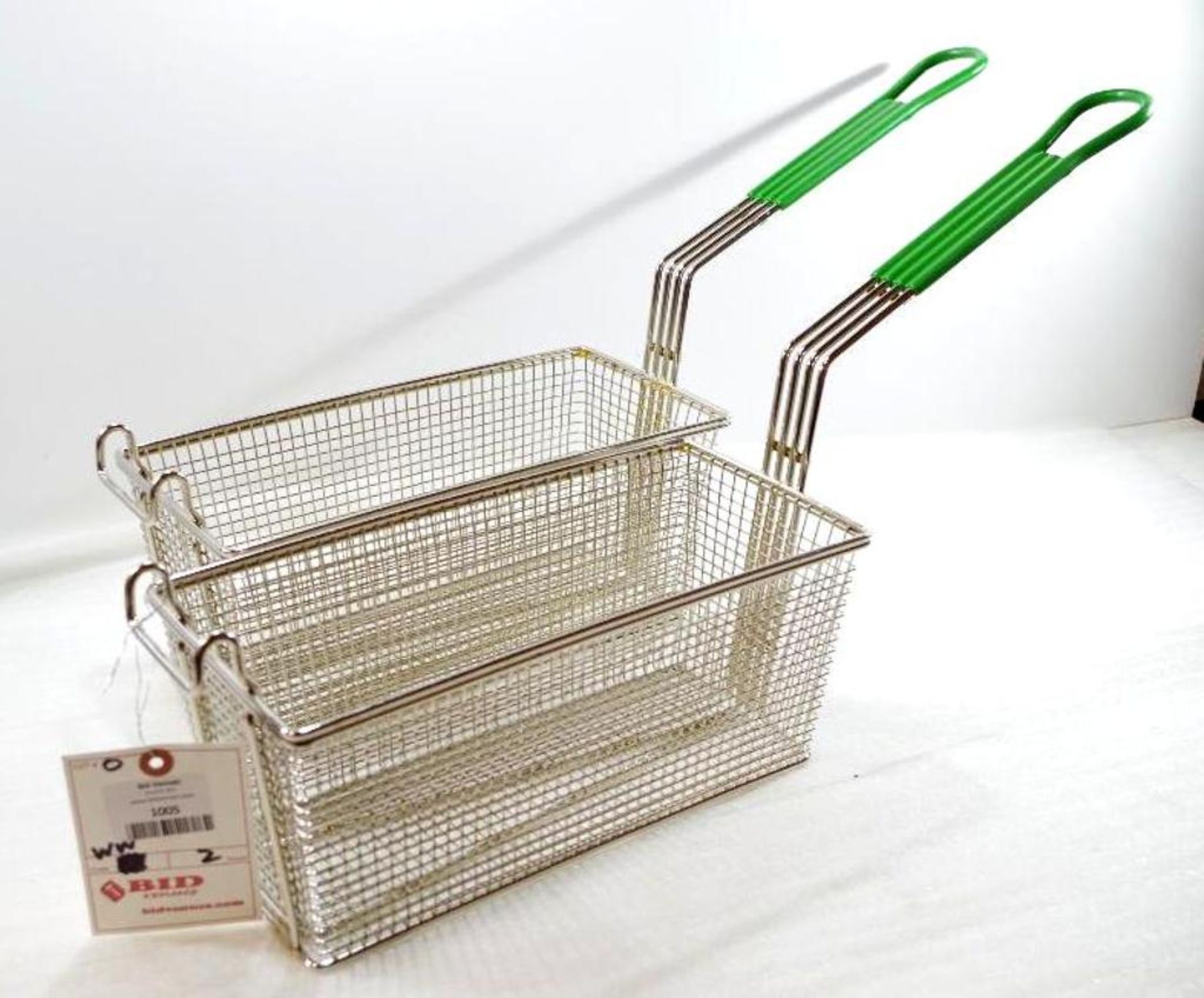 [2] Fryer Baskets w/ Hooks, Approx. 6" x 13" x 5"D