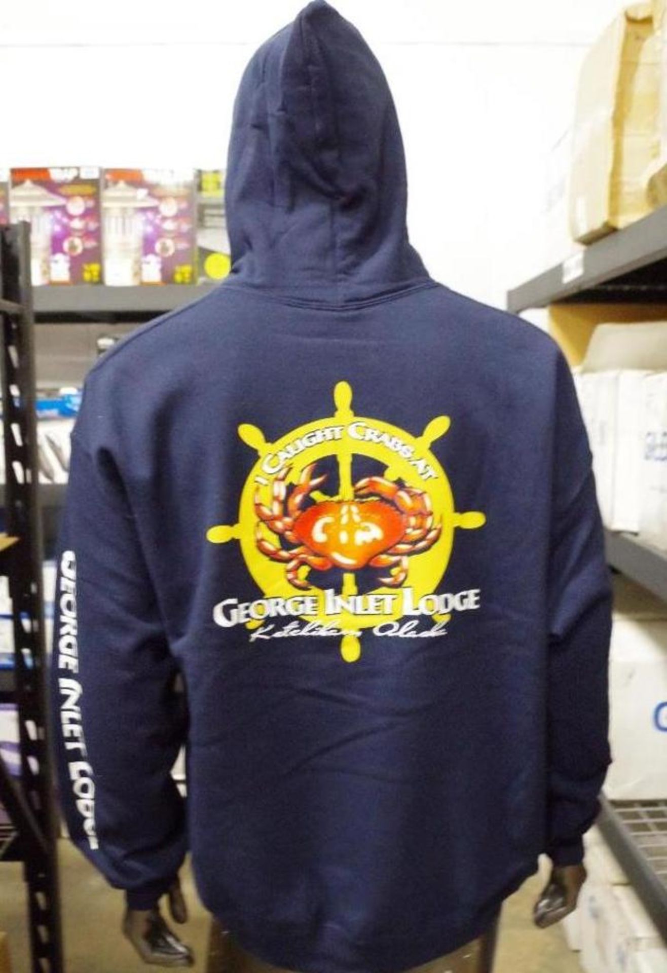 [25] Navy Blue Hoodies, Size S - Image 2 of 3