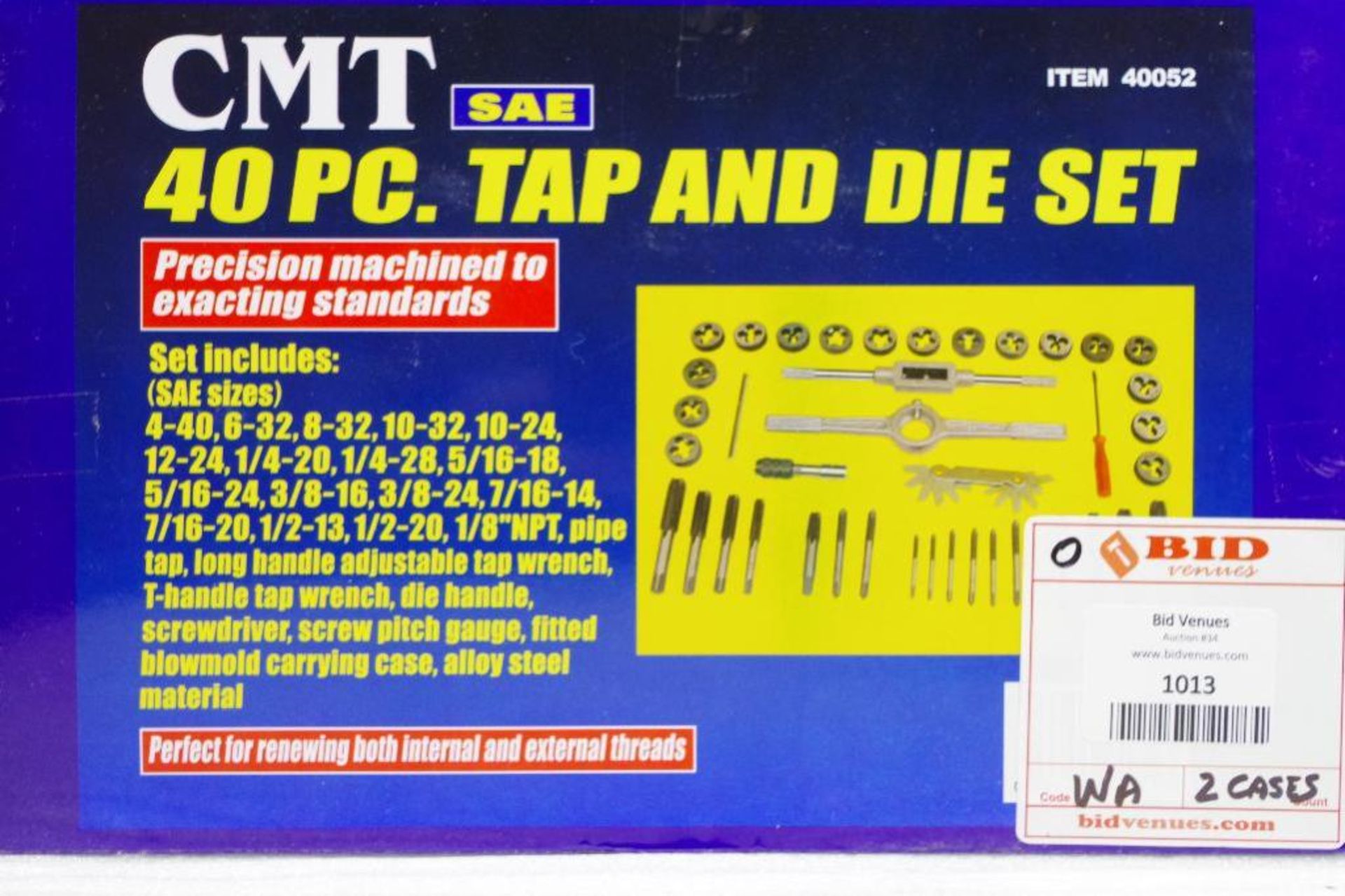 NEW 80-Piece SAE & Metric Tap & Die Set w/ Cases - Image 4 of 4