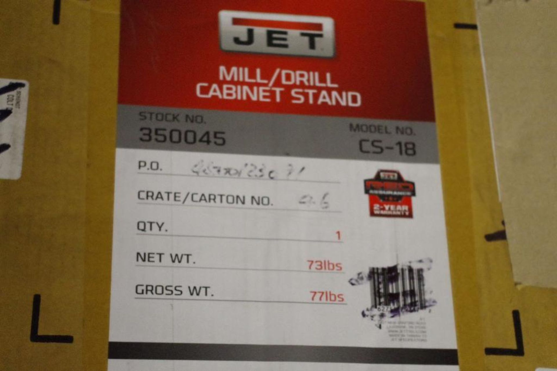 UNUSED JET Floor Stand for Mill/Drill Cabinet - Image 3 of 3