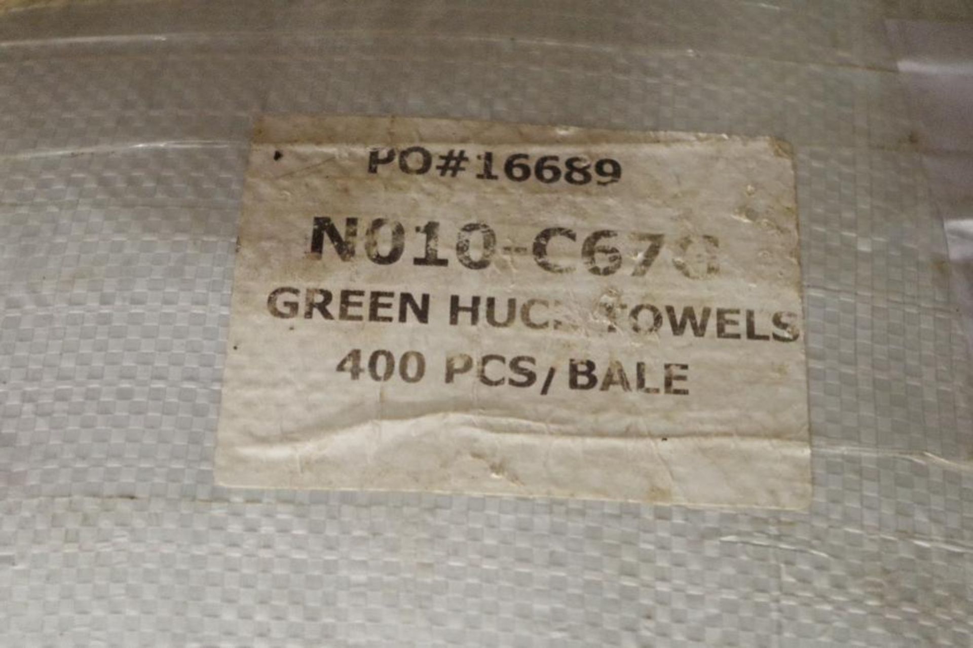 400-Piece Green Huck Towel Bale (1 Bale of 400) - Image 3 of 3