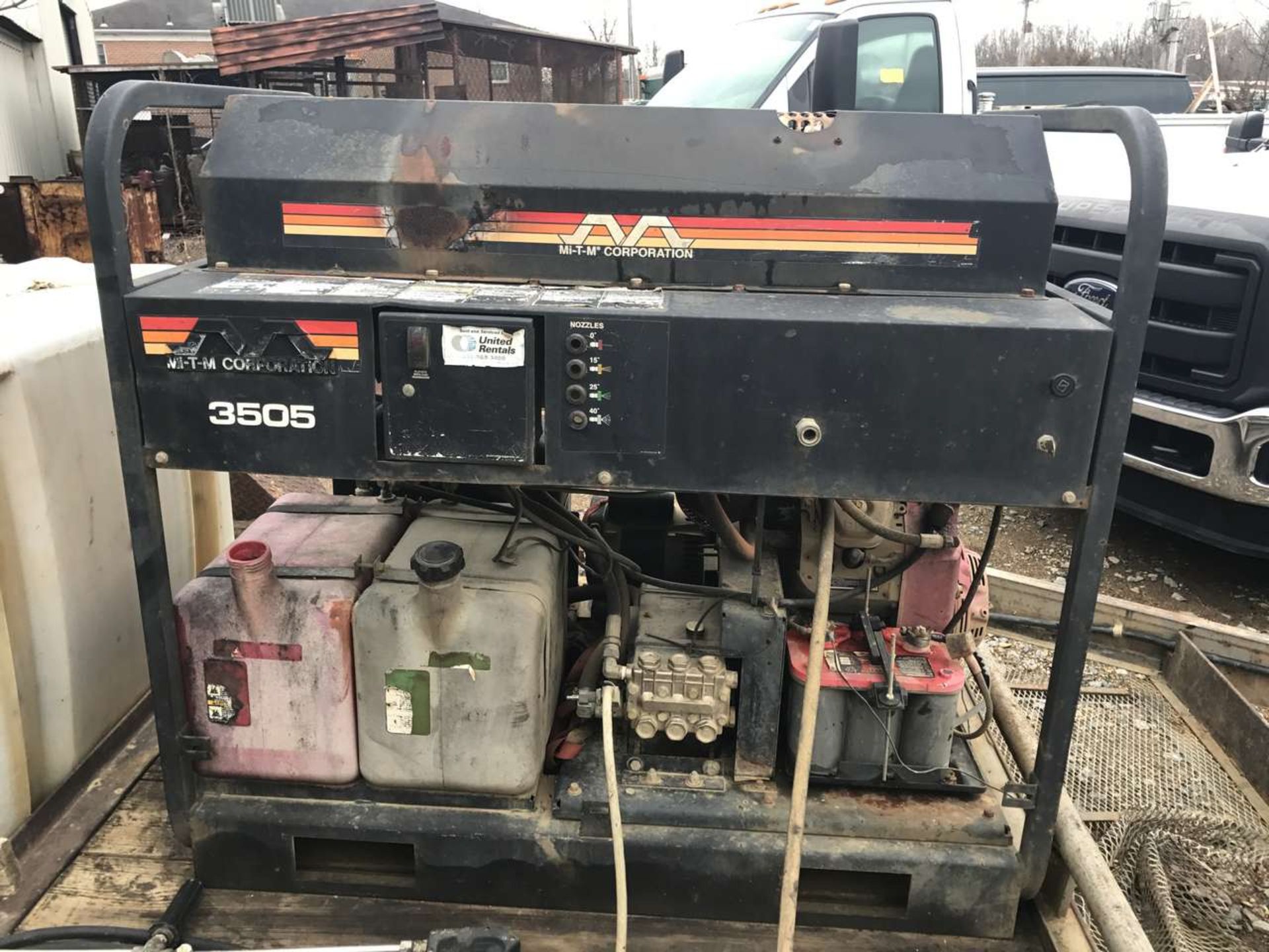 1997 L&S Line Mfg Flatbed Utility Trailer Dual Axle, Wood Deck with M-T-M Steam Cleaner ***NOTE - $ - Image 2 of 5