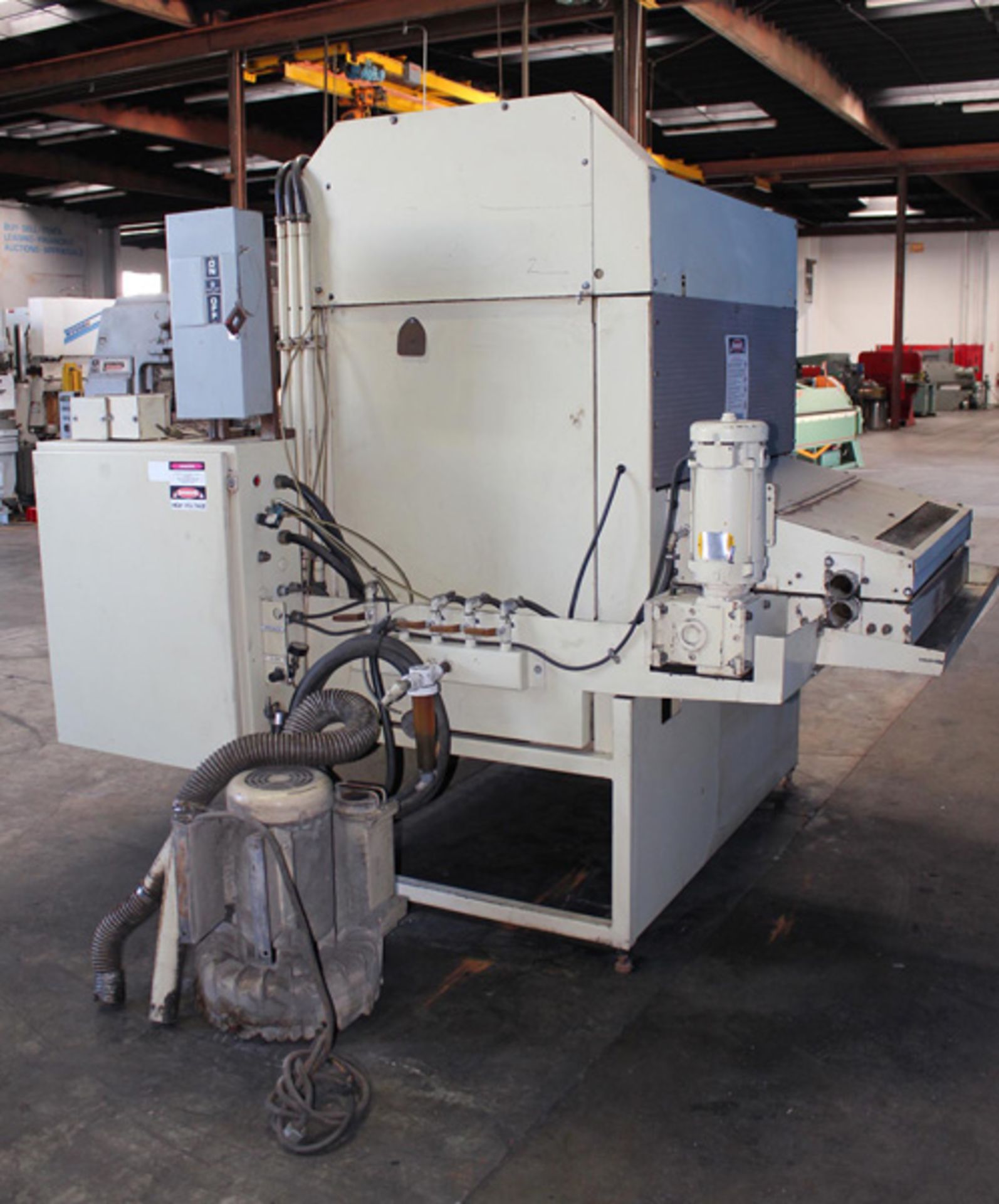 Timesaver - Dual Head Belt Grinder (Wet Type), 37'' x 60'', Model 137-2HDCMW, S/N 202284,Belt & - Image 4 of 9