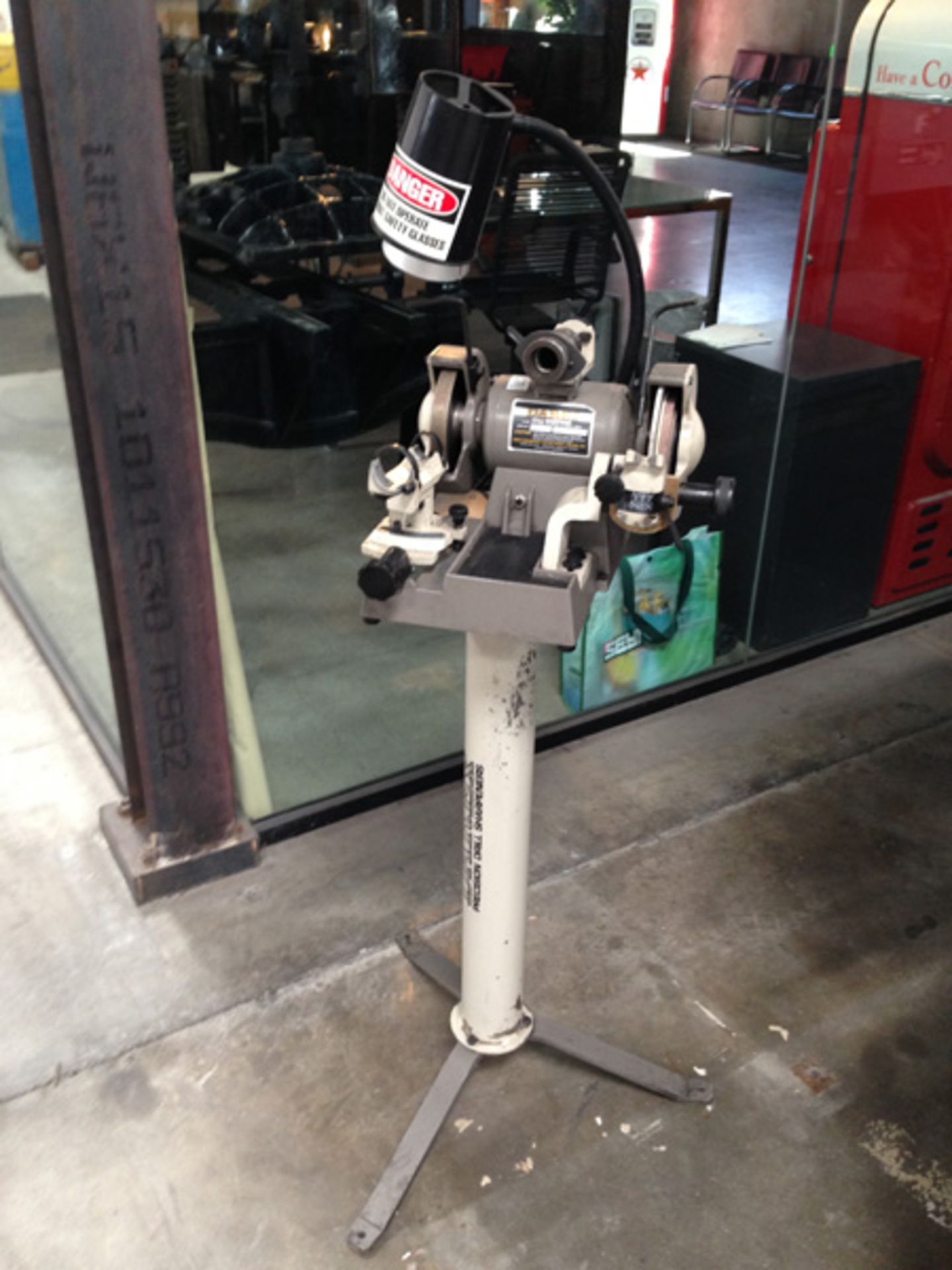 Darex - Drill Grinder, 1/16'' - 3/4'' , Model M-4, S/N 534130C, Stand, Note: Single Phase Motor,