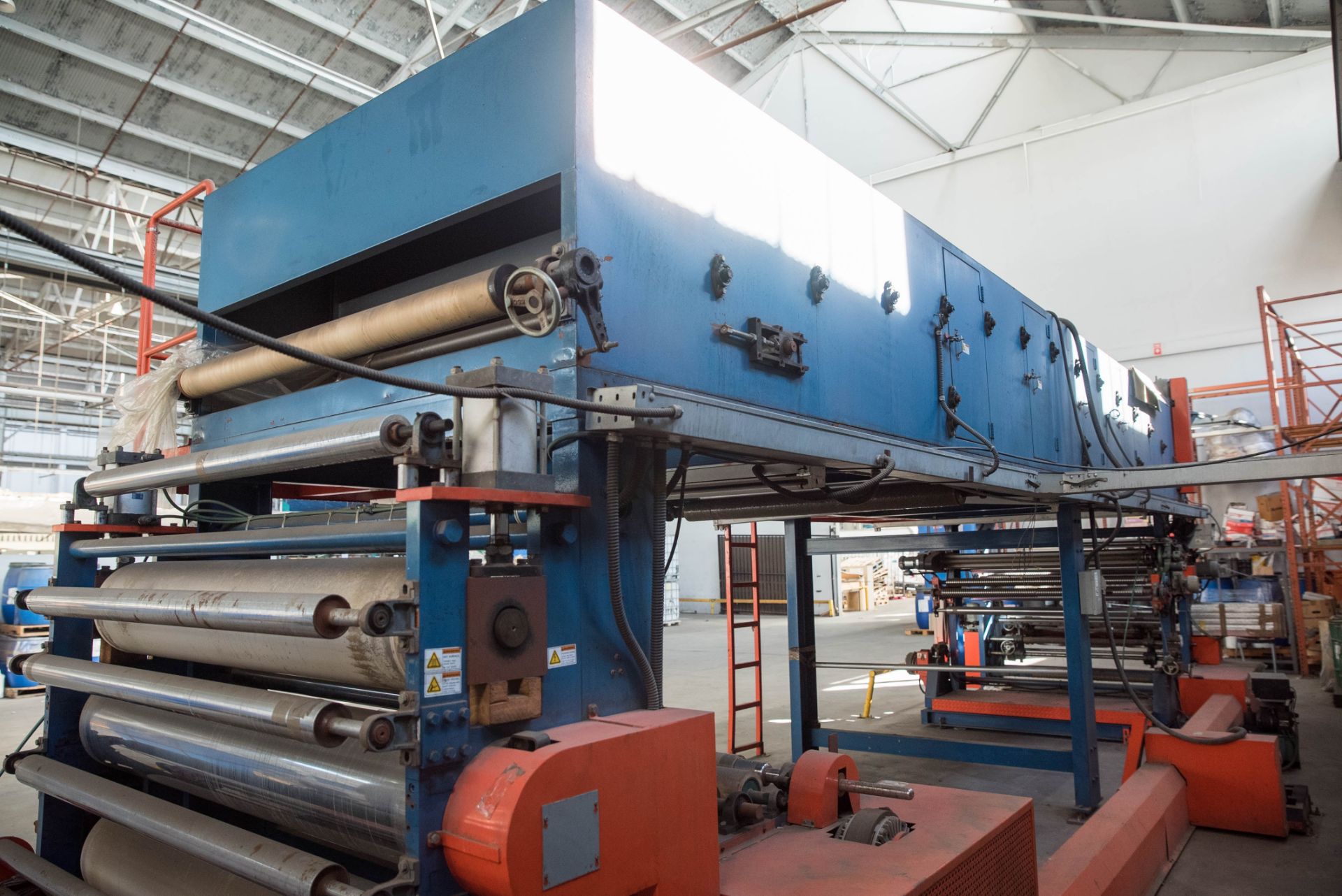 Won Hye Machine Foil Print Machine 60'' w/ Knit Entry and Overhead Dryer - Image 6 of 18
