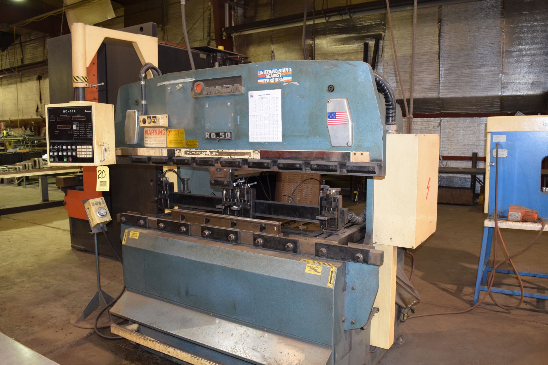 Amada 6' CNC Hydraulic Press Break, Model: RG-50, SN: 505538, with Amada NC 9EX, Control Back Gauge,