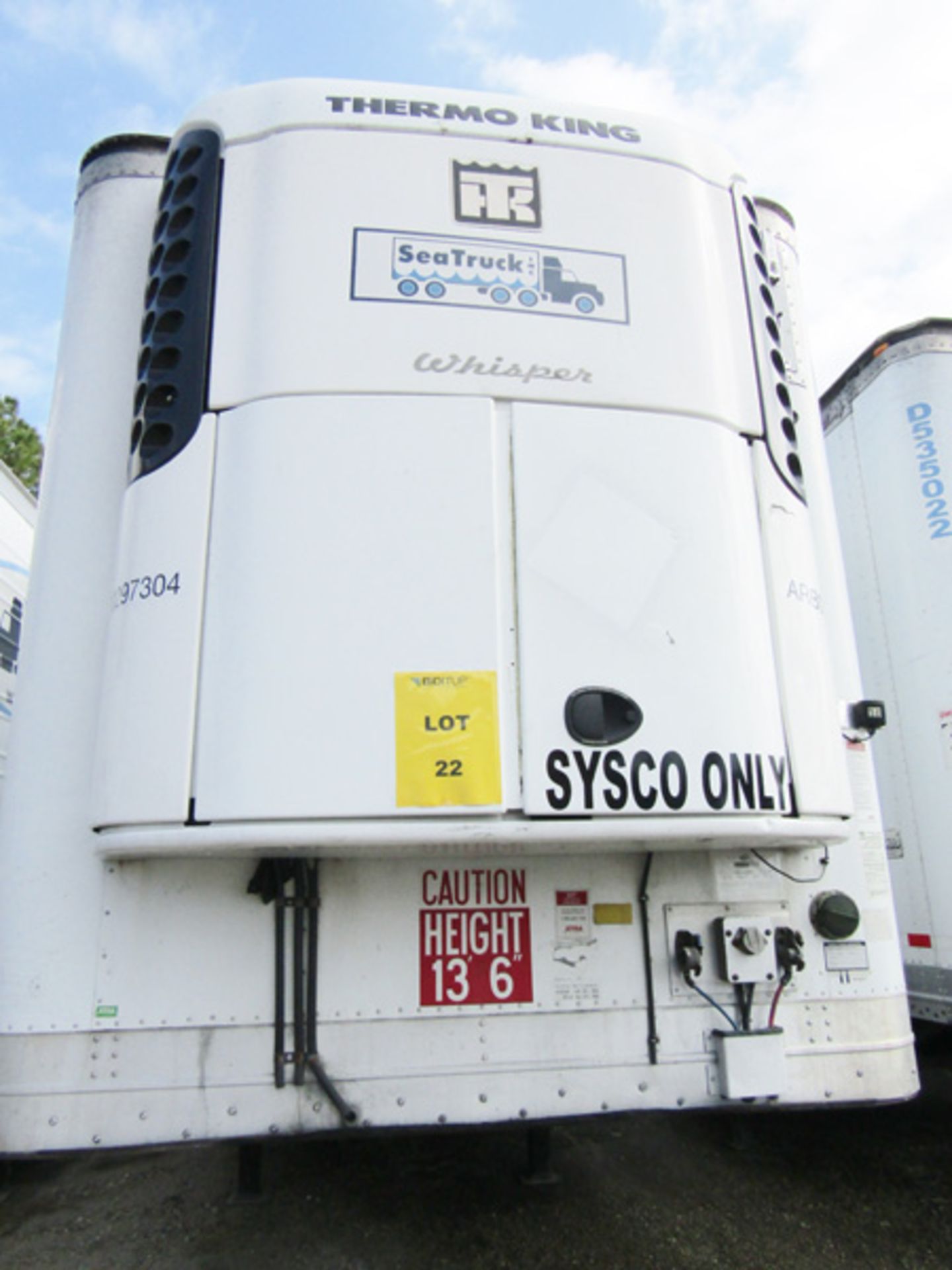 2008 WABASH 53' Refrigerated Trailer Vin# 1JJV532W98L-137157 Thermo King SB-210 Hours 8105 EQ# - Image 2 of 3