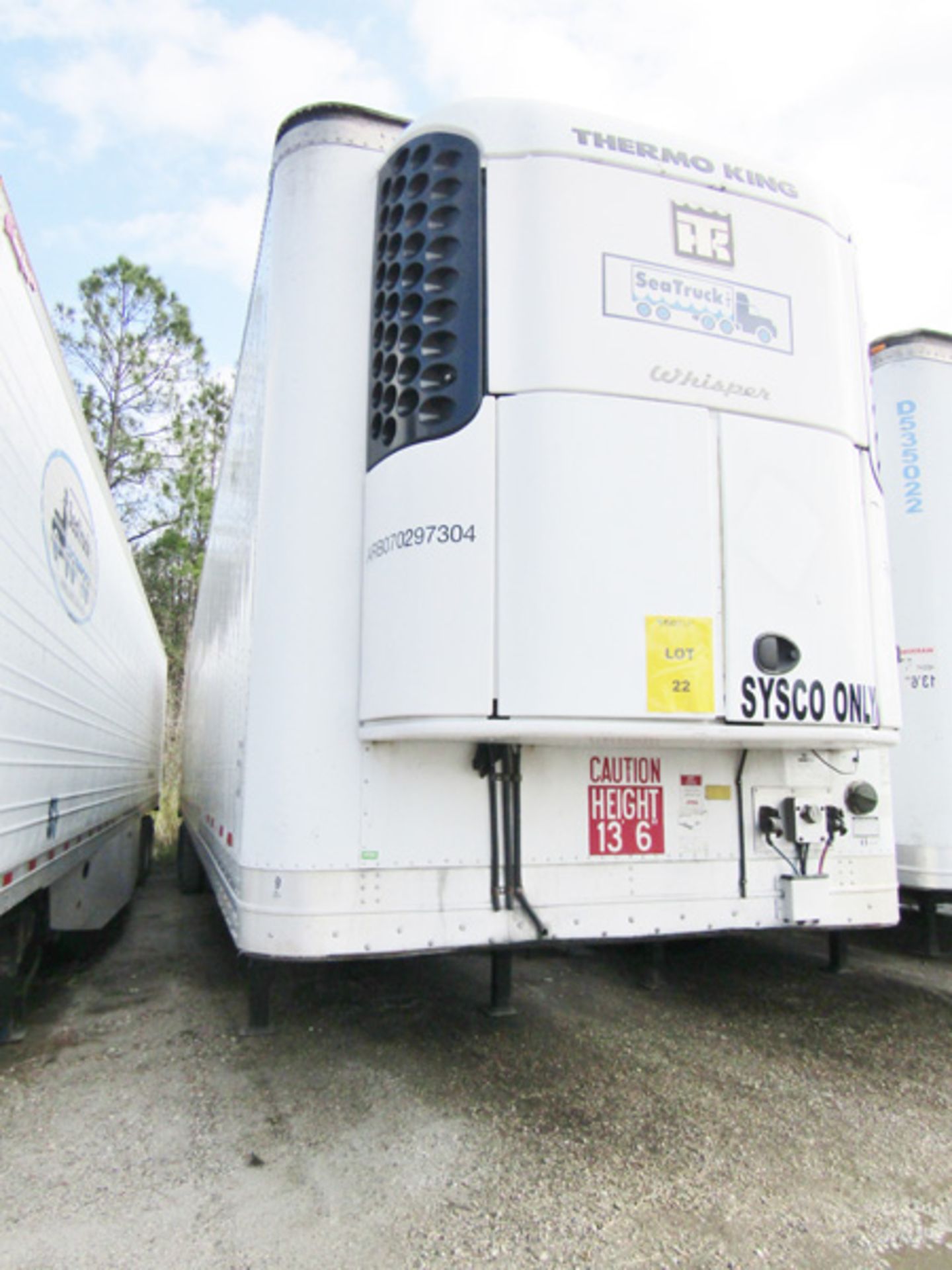 2008 WABASH 53' Refrigerated Trailer Vin# 1JJV532W98L-137157 Thermo King SB-210 Hours 8105 EQ#