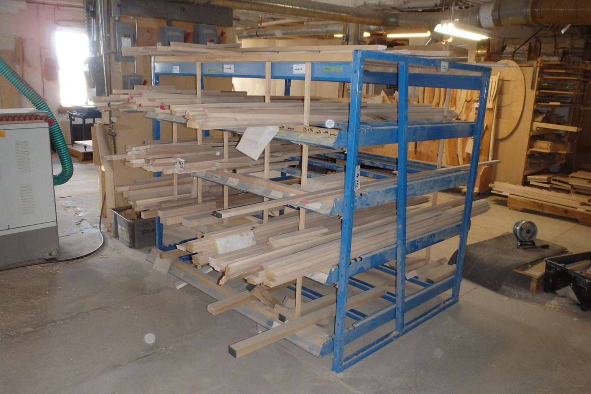 Blue Material Rack