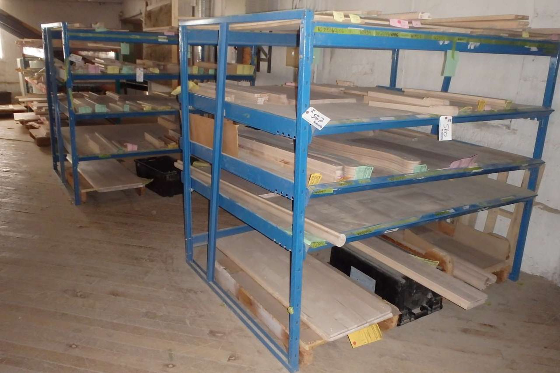 (3) Blue Material Racks