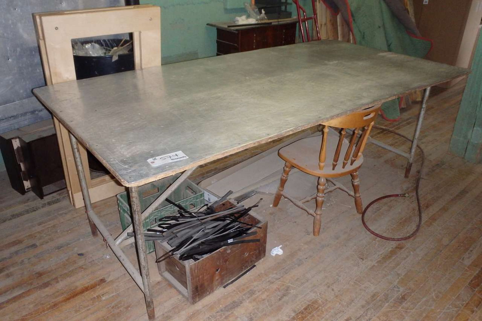 4'x8' Metal Topped Work Table