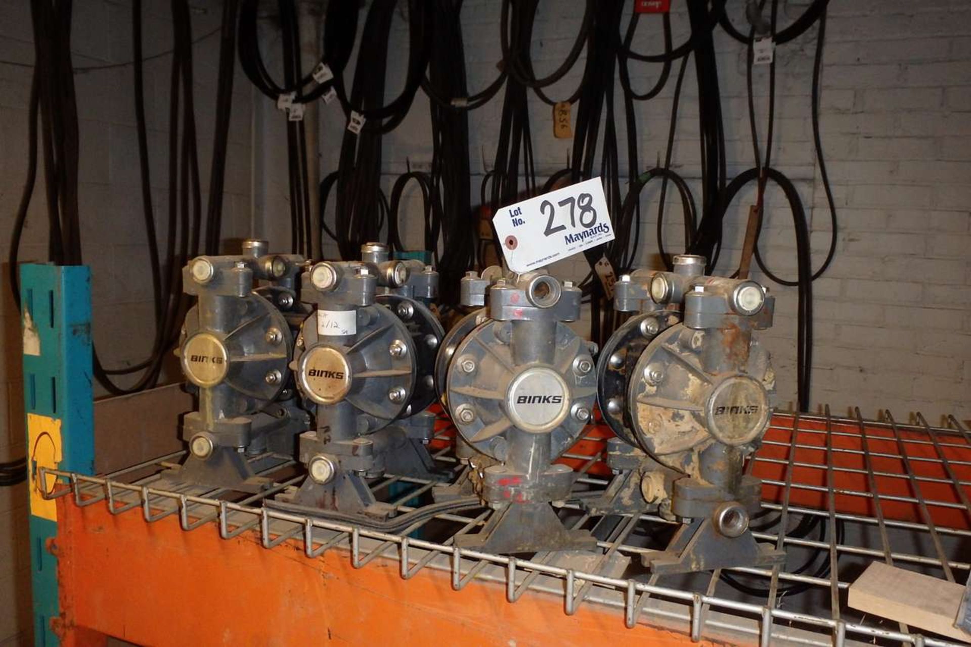 Binks (4) Pneumatic Diaphragm Pumps