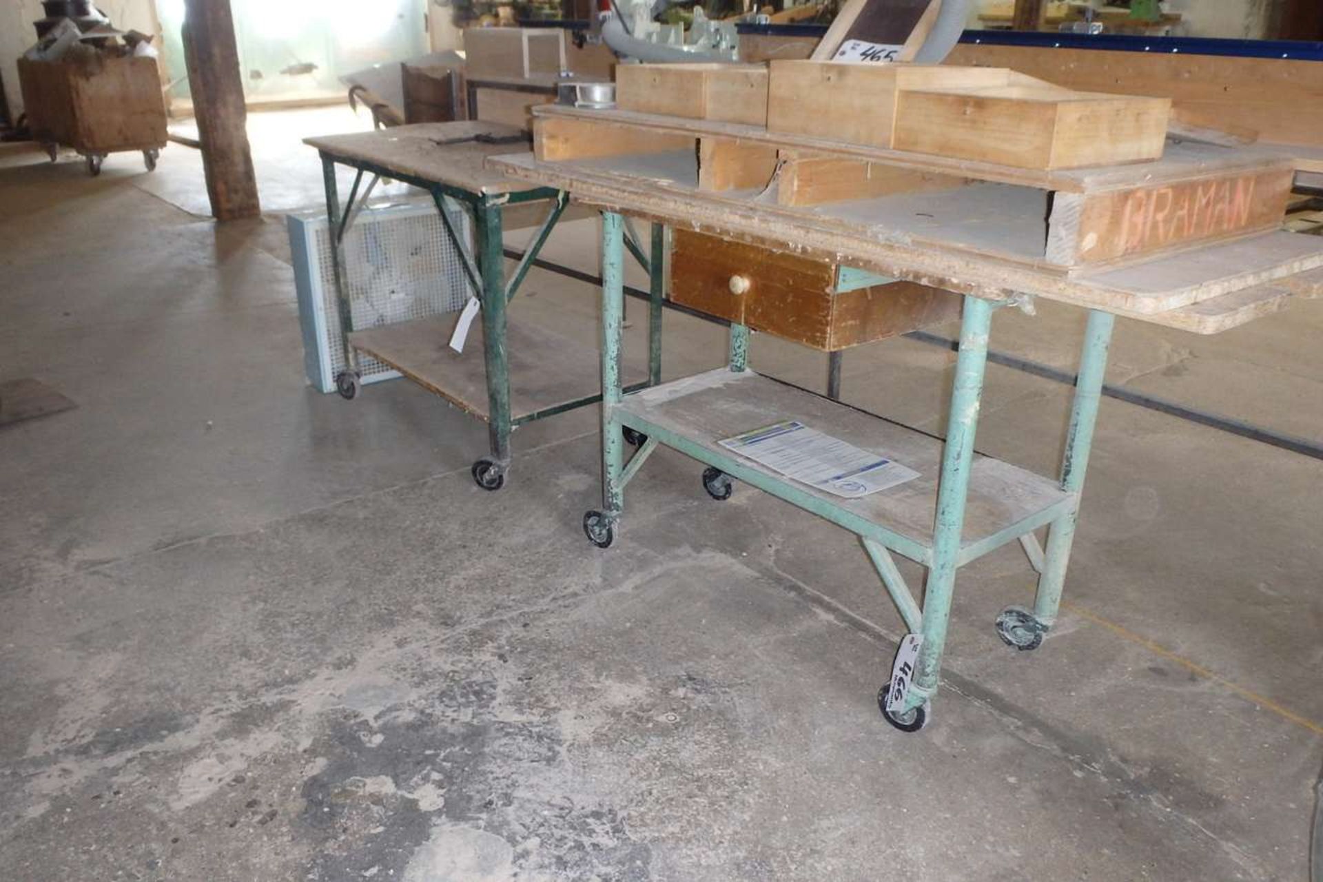 (7) Assorted Carts and Tables in Area