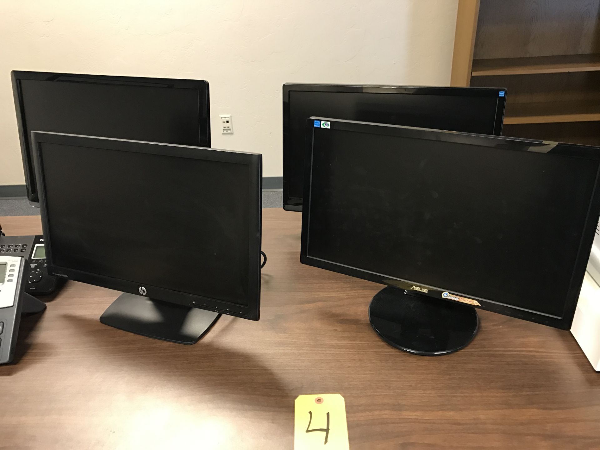 Monitors, lot of four (4), assorted monitors