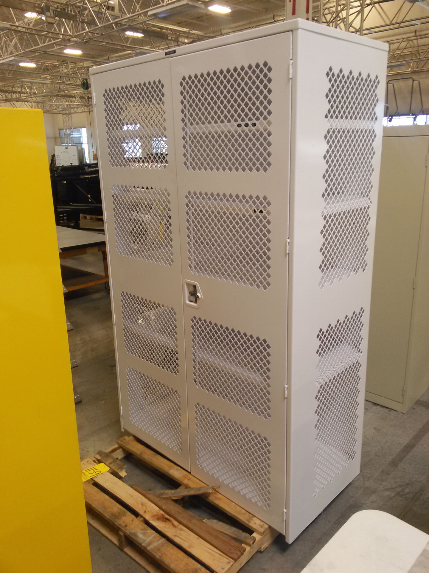 48"W x 24"D x 77"H 2-Door Cage Type Storage Cabinet, (Bldg 2)